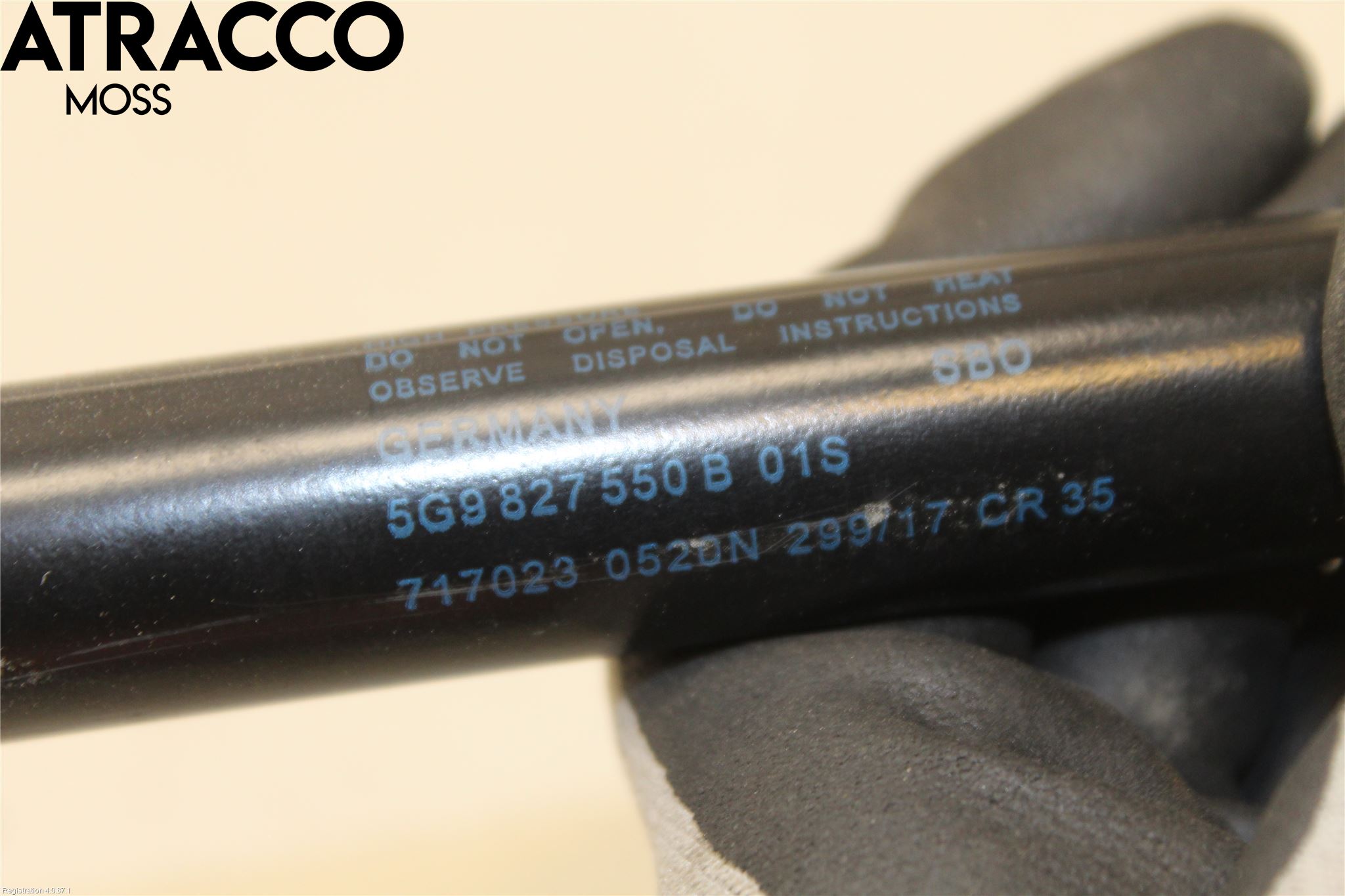 Volkswagen VW GOLF / E-GOLF VII 13-20 Bakluke Demper-Gassfjær