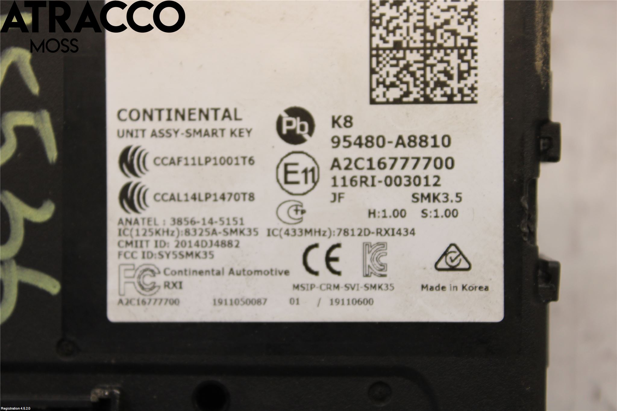 Kia OPTIMA 16-20 Styreenhet Øvrig