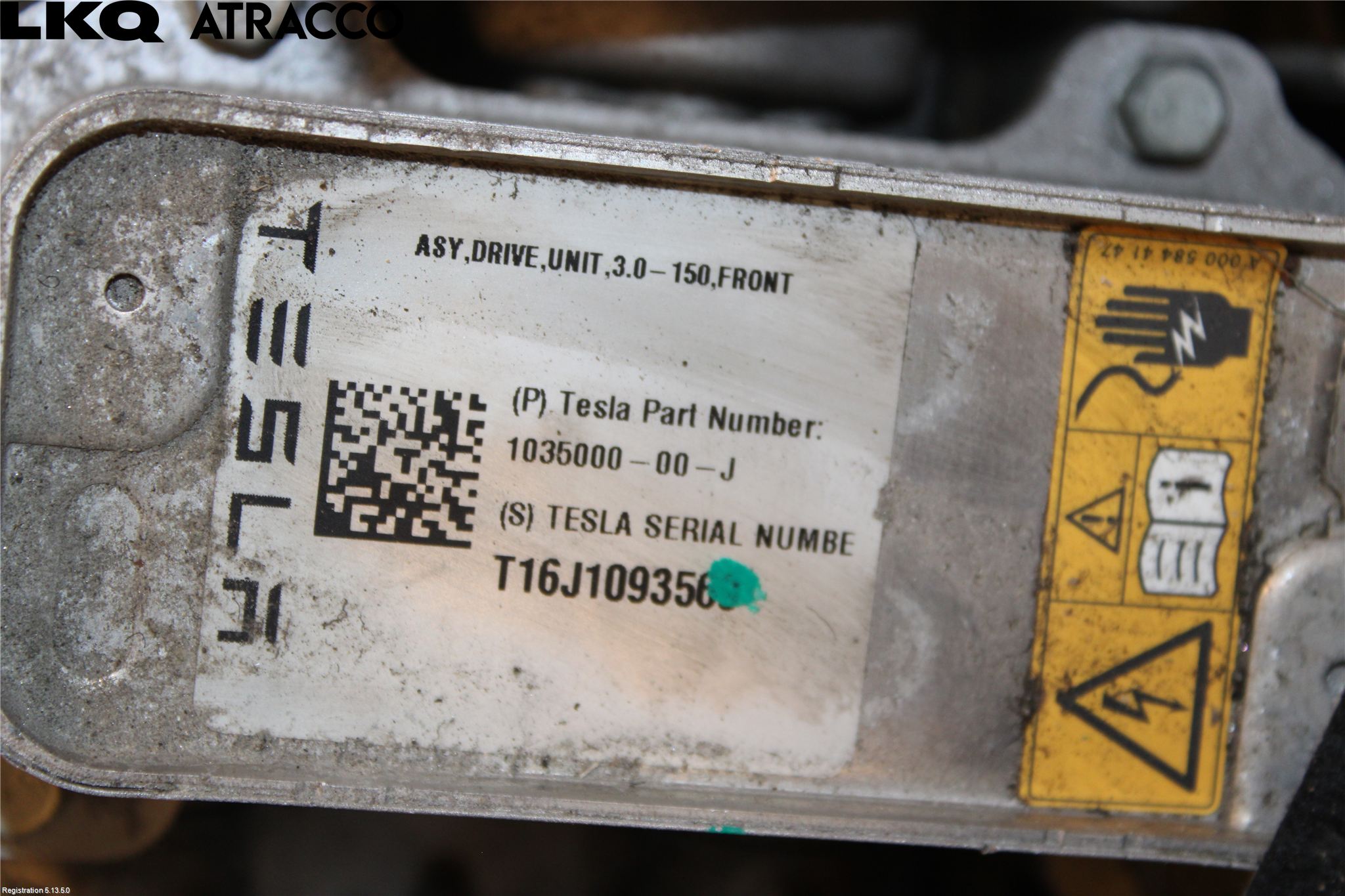 Tesla MODEL S 13- Motor Elektrisk Fram