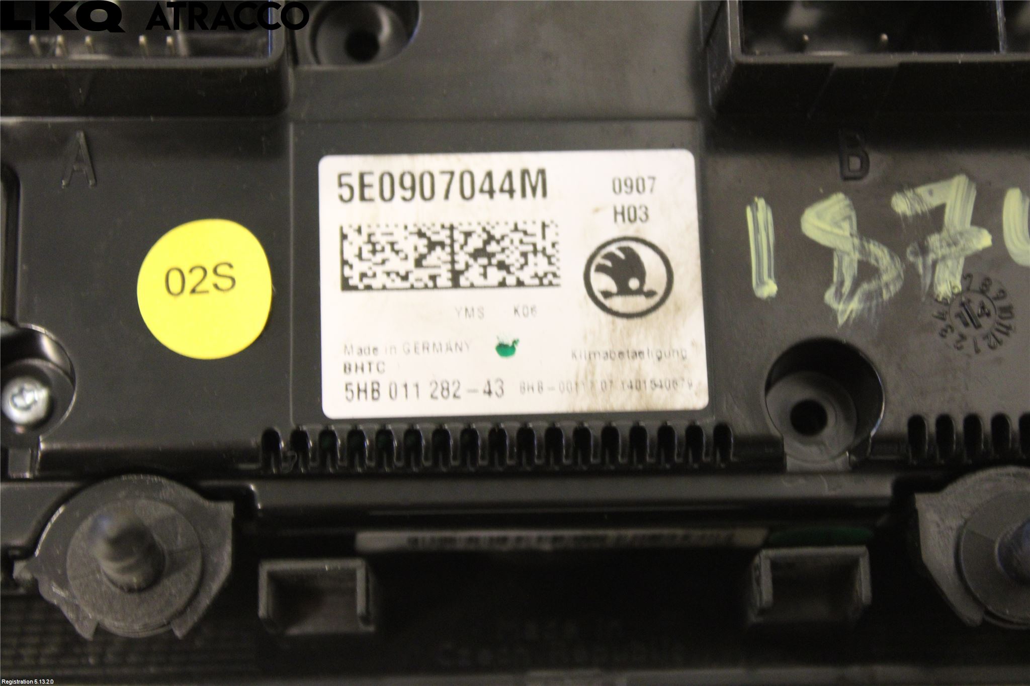 Skoda OCTAVIA (5E) 13-20 Varme Ac Betjening-Display