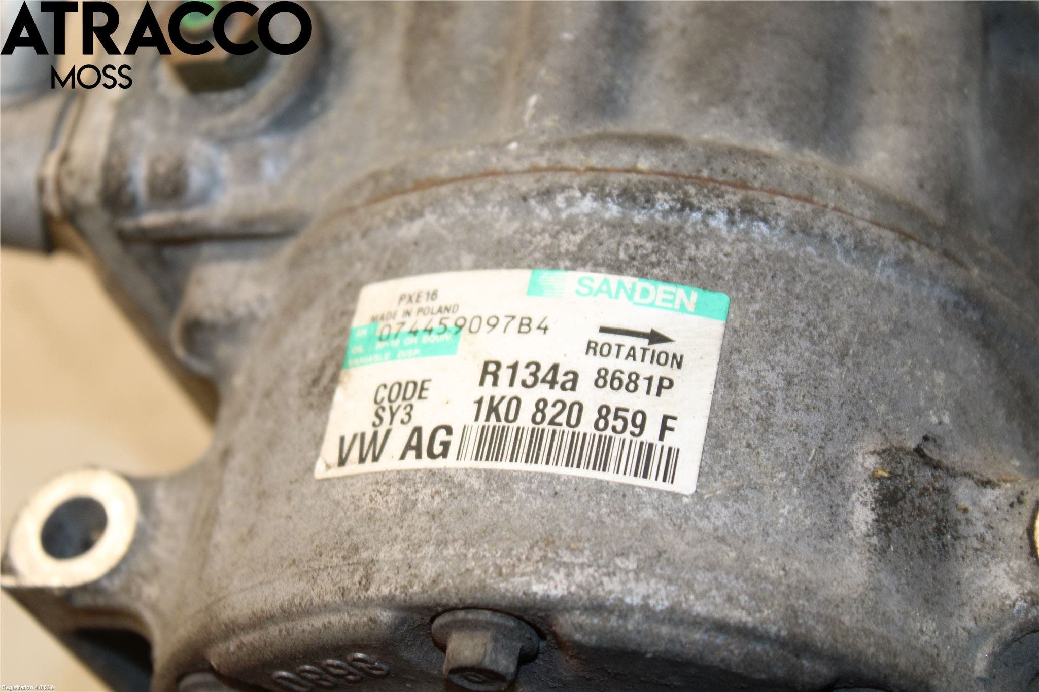 Skoda OCTAVIA (1Z) 05-13 Varme Ac Kompressor