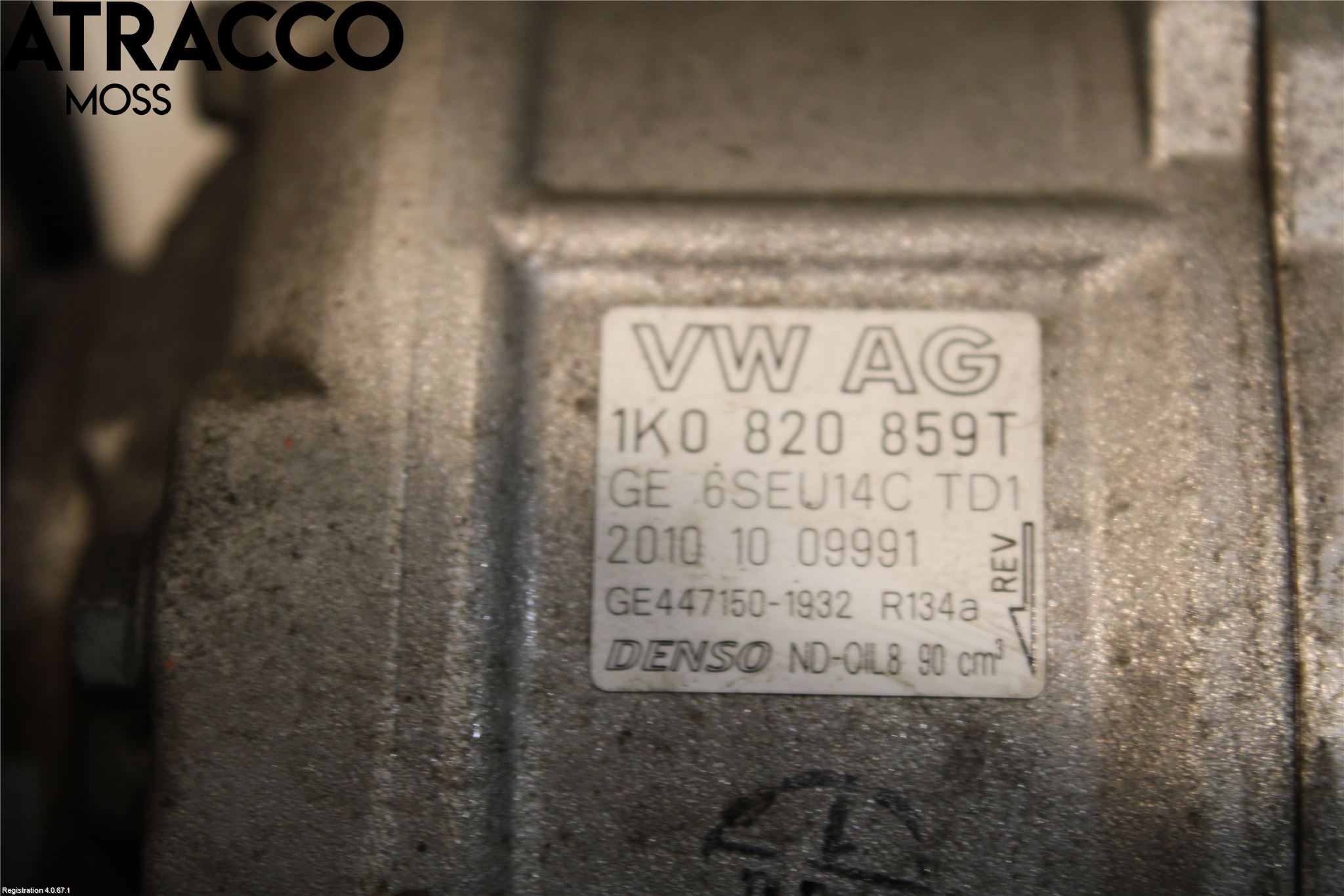 Volkswagen VW GOLF VI 09-13 Varme Ac Kompressor