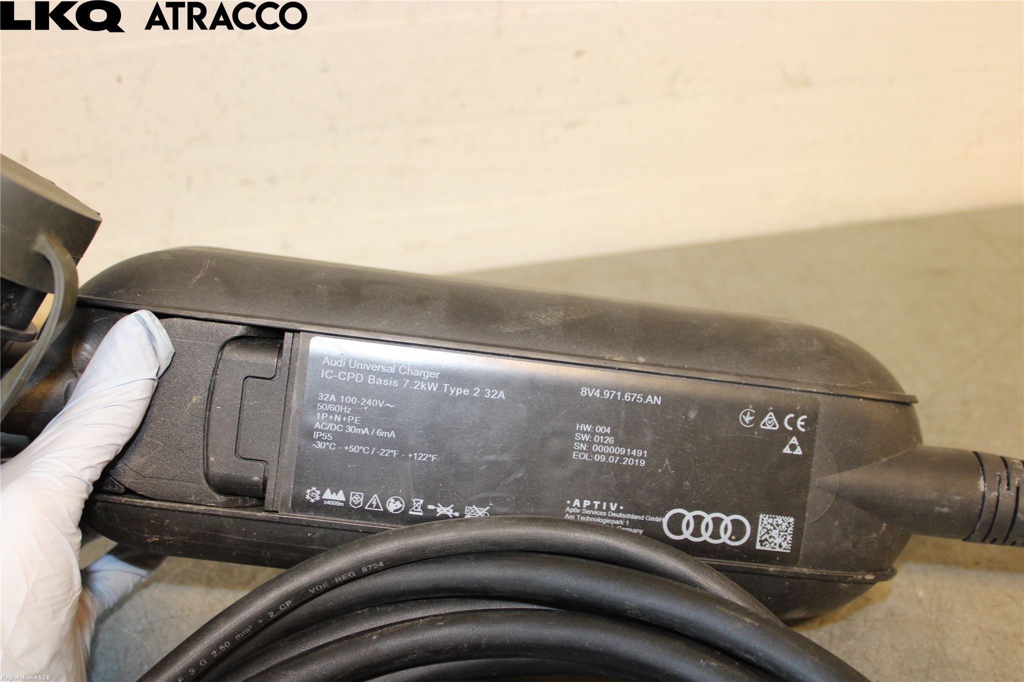 Audi Q5/SQ5 17- Laddkabel Elbil