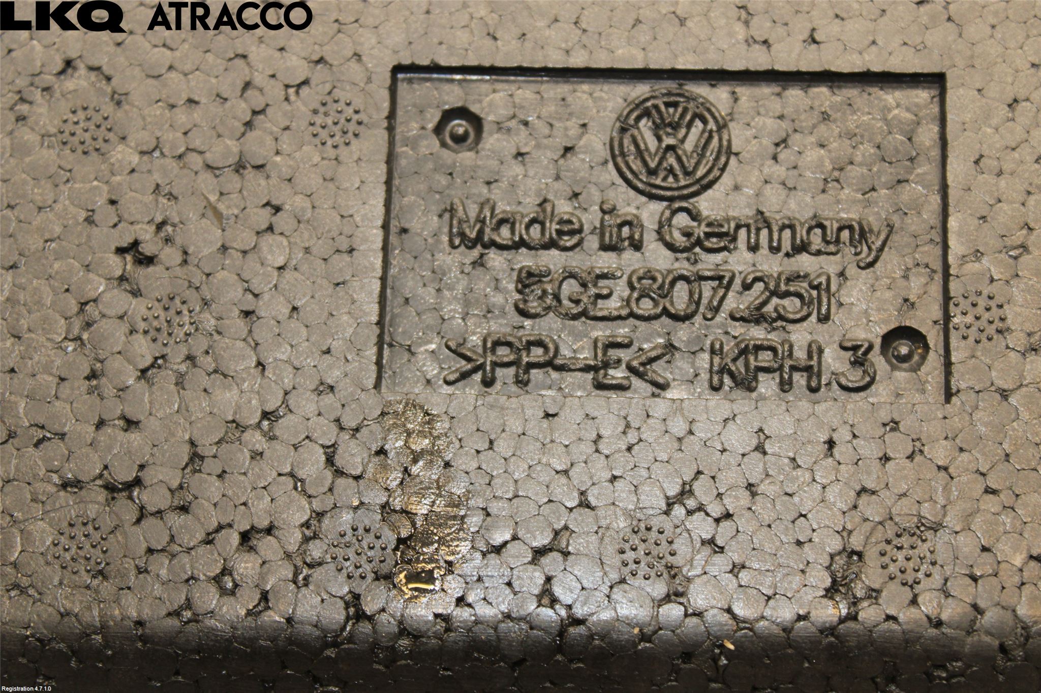 Volkswagen VW GOLF / E-GOLF VII 13-20 Støtfanger Bak Deform Element