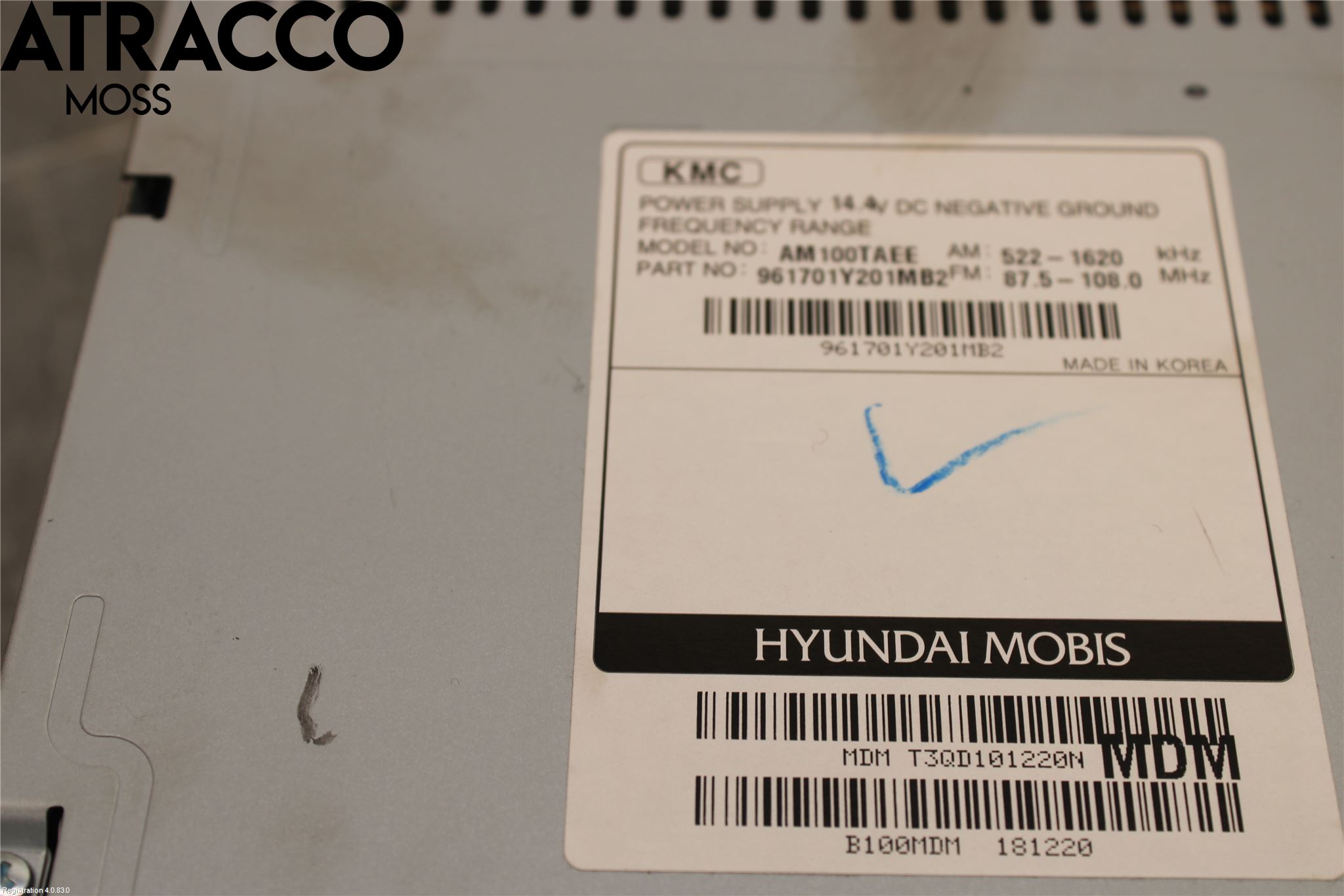 Kia PICANTO 12-17 Stereo Radio Med Cd