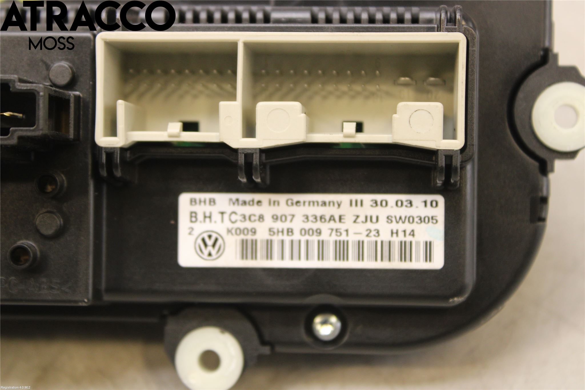 Volkswagen VW GOLF VI 09-13 Varme Ac Betjening-Display