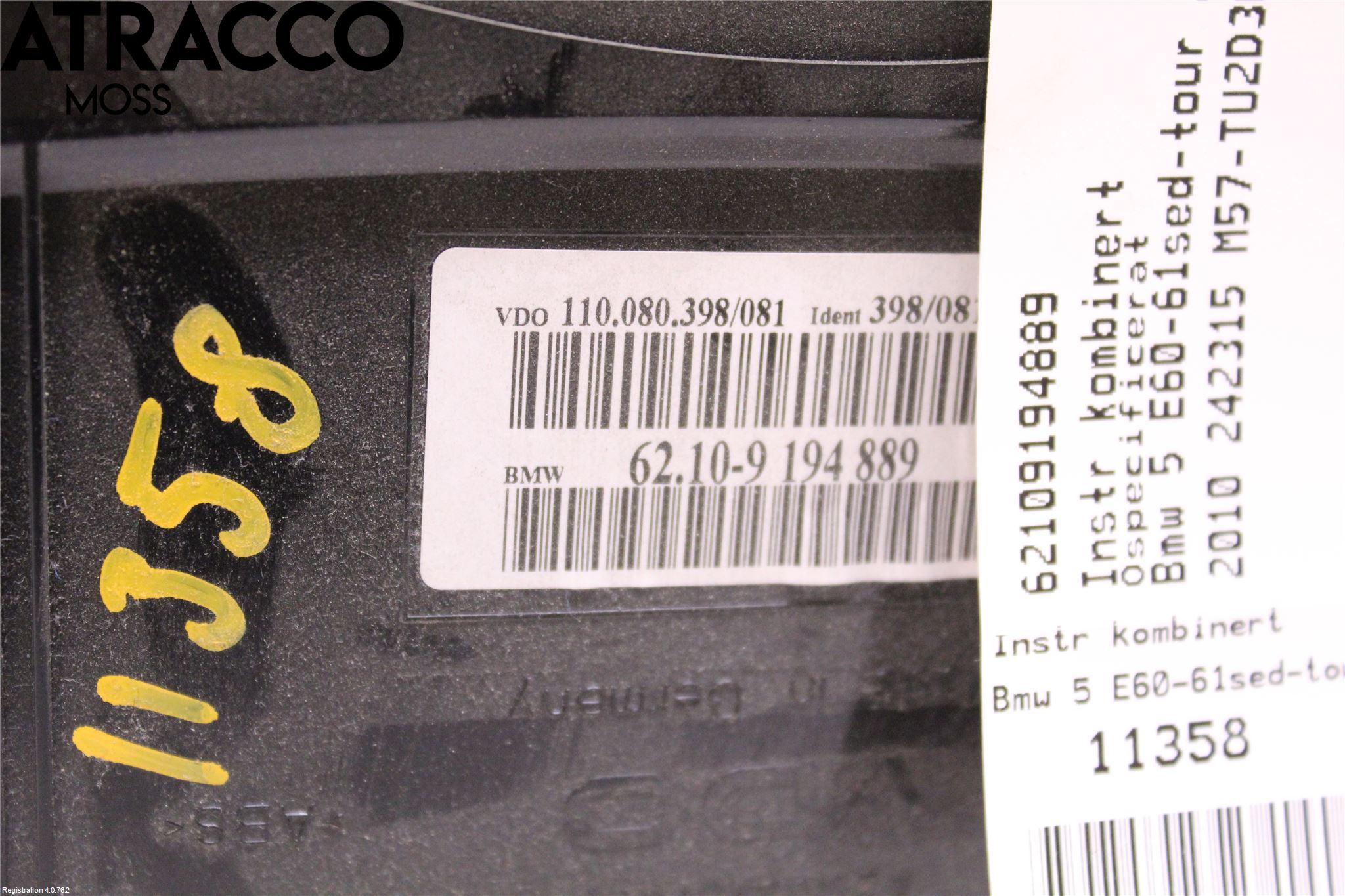 BMW 5 E60/61 Sed/Tou 02-10 Instr Kombinert