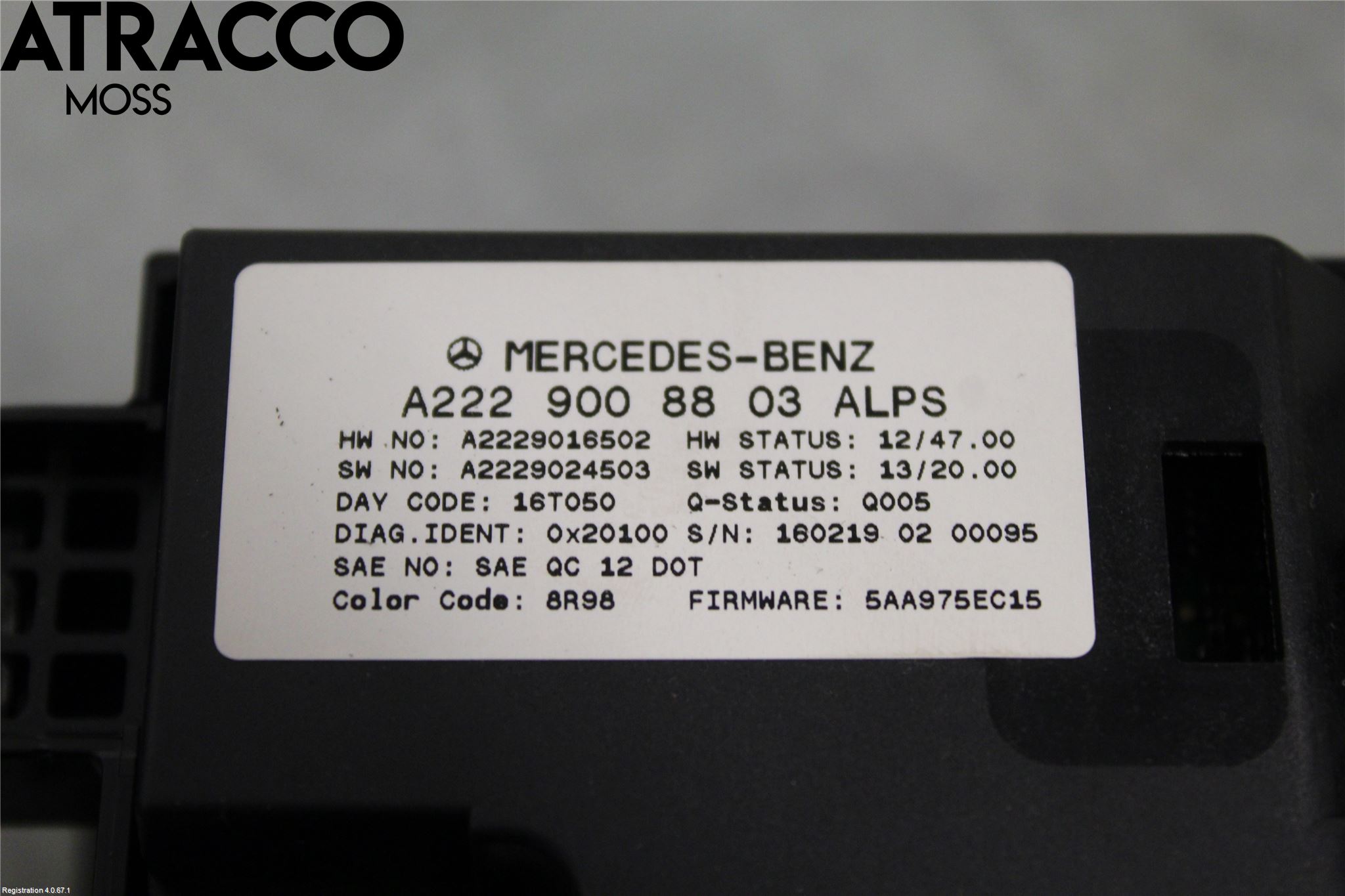 Mercedes-Benz MB S-KLASS (W222) 13-20 Bryter Multifunksjon