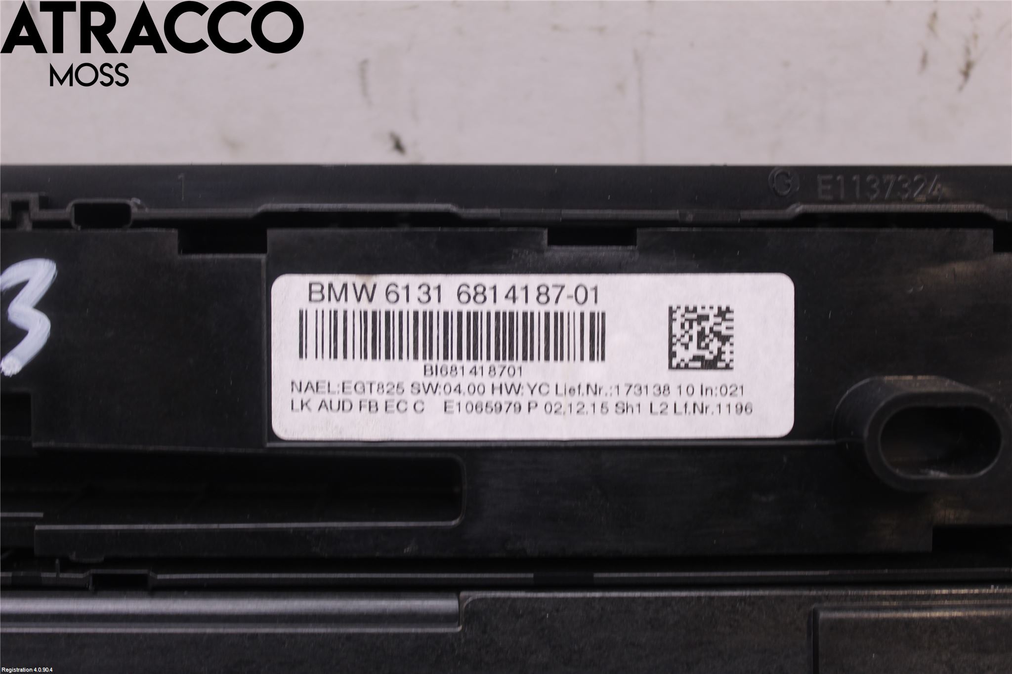 BMW 3 F30/F31/F80 12-19 Varme Ac Betjening-Display