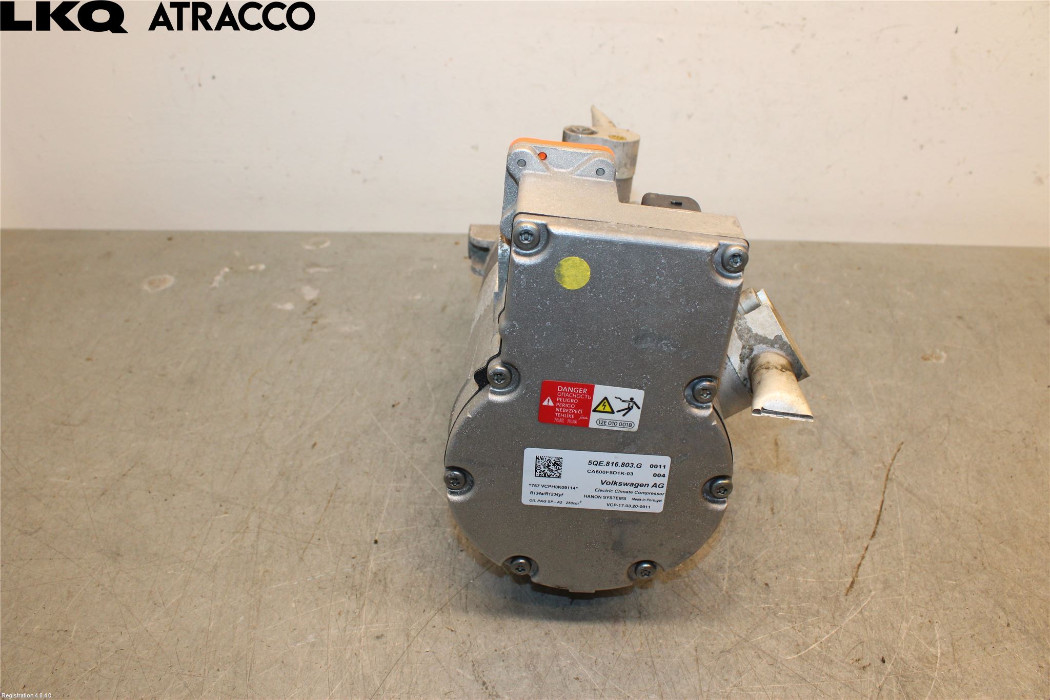 Volkswagen VW GOLF / E-GOLF VII 13-20 Varme Ac Kompressor