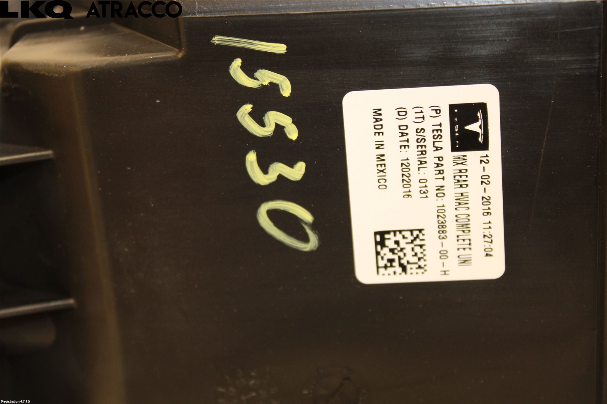 Tesla MODEL X 16- Varmeapparat Register Komplett