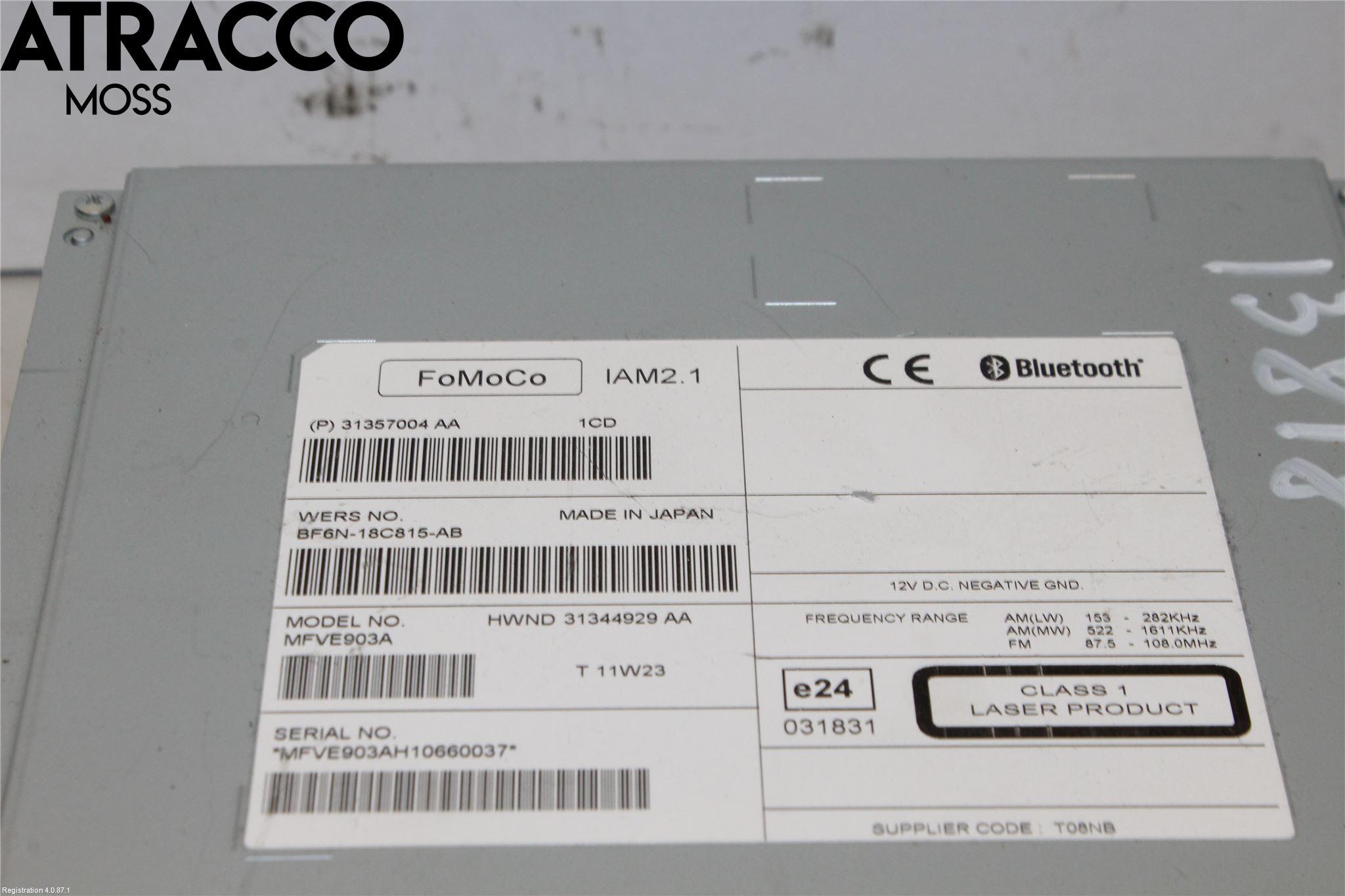 Volvo V60 11-13 Stereo Radio