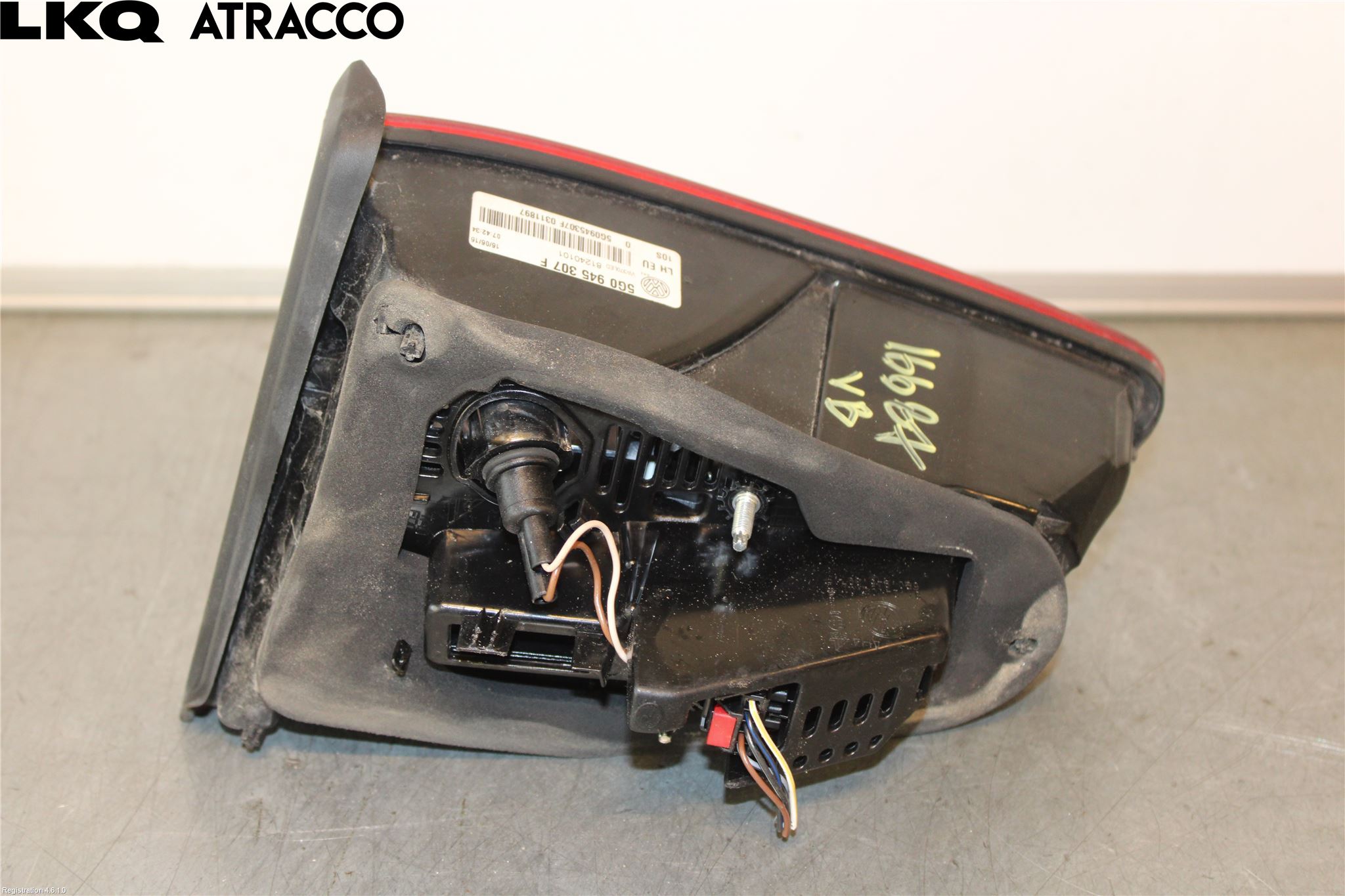 Volkswagen VW GOLF / E-GOLF VII 13-20 Baklykt Venstre  På Luke(Indre