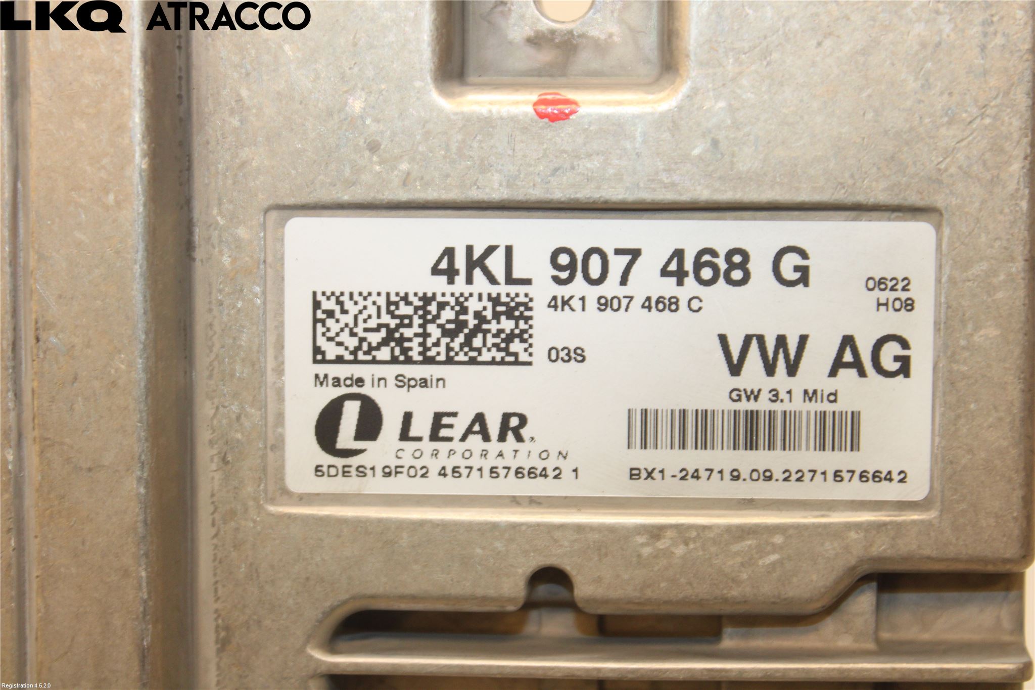 Audi E-TRON, S GE 19- Styreenhet Øvrig