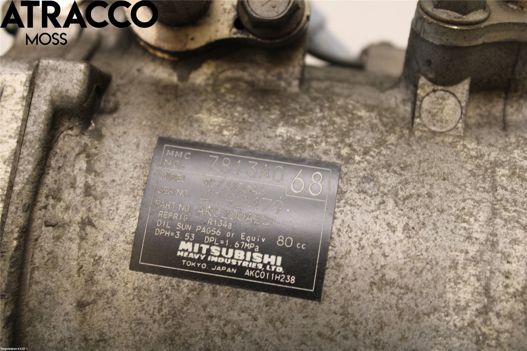 Mitsubishi OUTLANDER 07-12 Varme Ac Kompressor