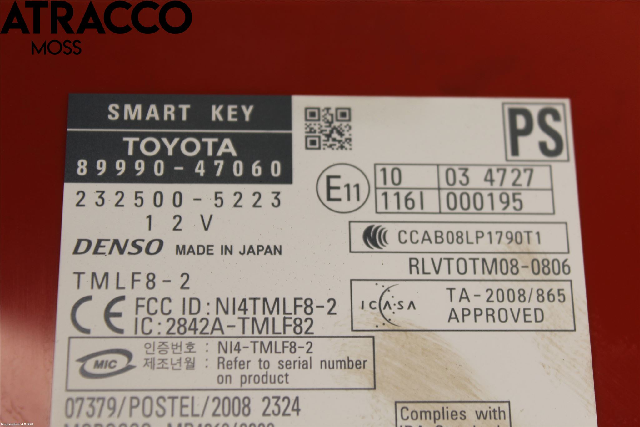 Toyota PRIUS ZVW30 09-20 Styrenhet Nyckellös System