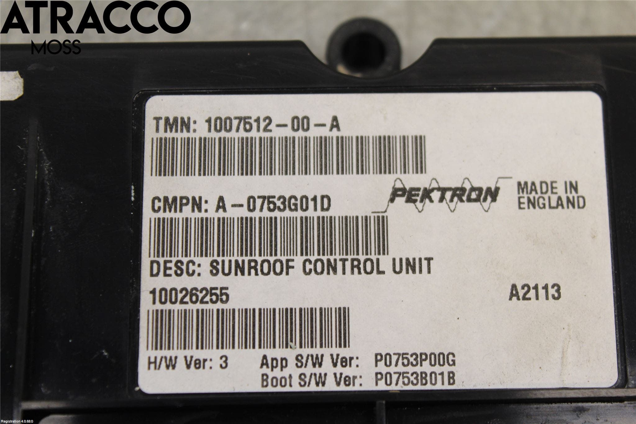 Tesla MODEL S 13- Styreenhet Takluke