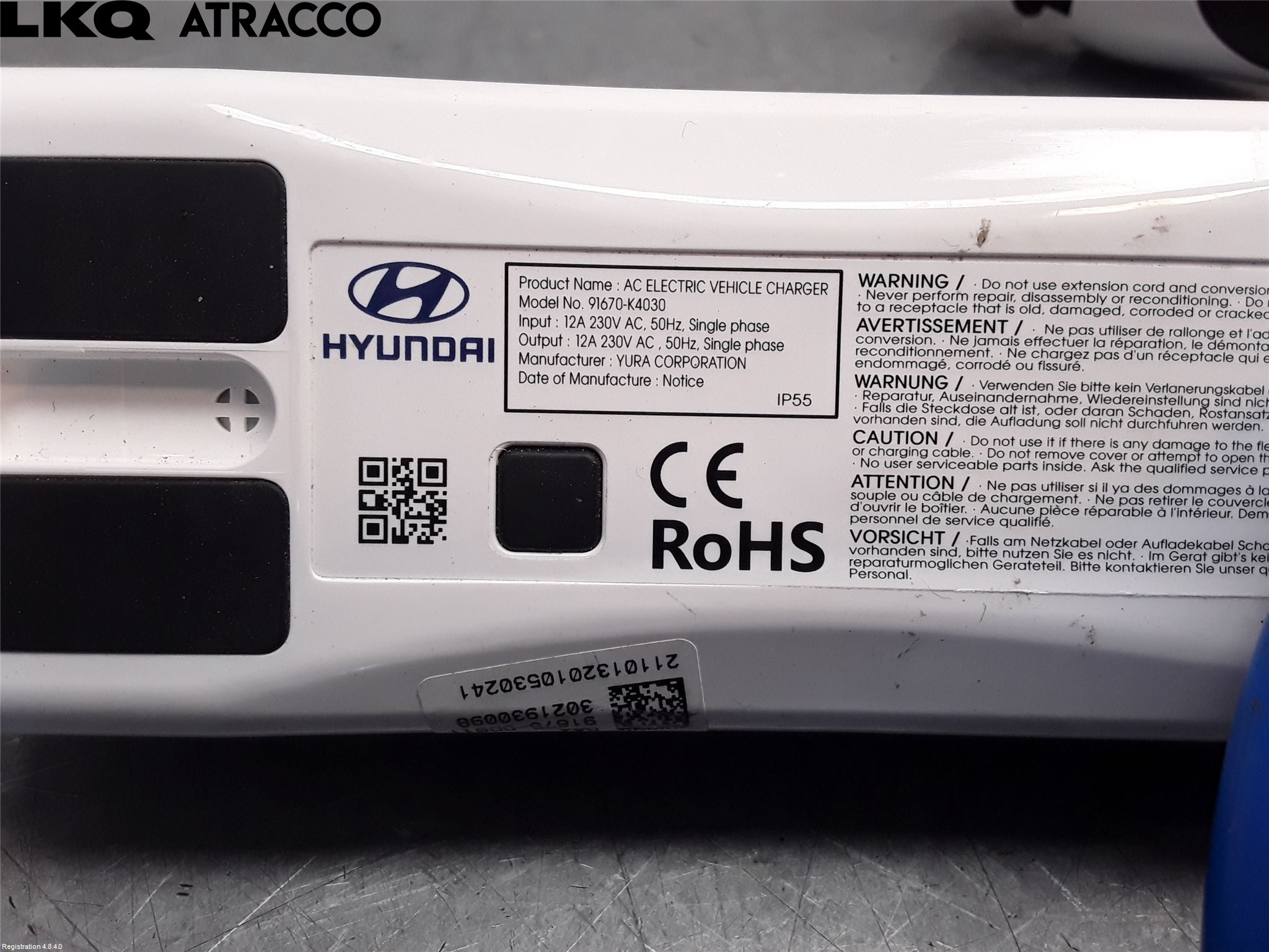 Hyundai KONA/ELECTRIC OS 18-23 Laddkabel Elbil