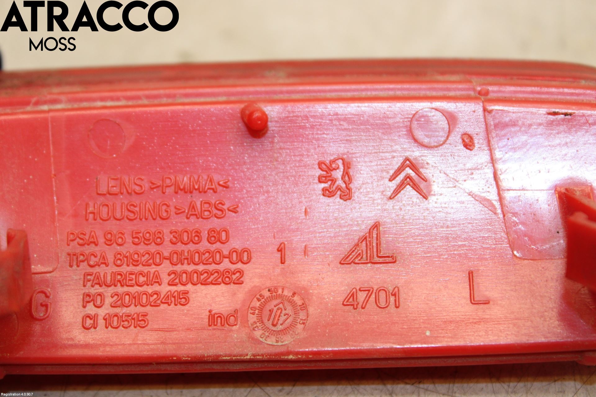 Peugeot EXPERT/E-EXPERT 17- Refleks Bak