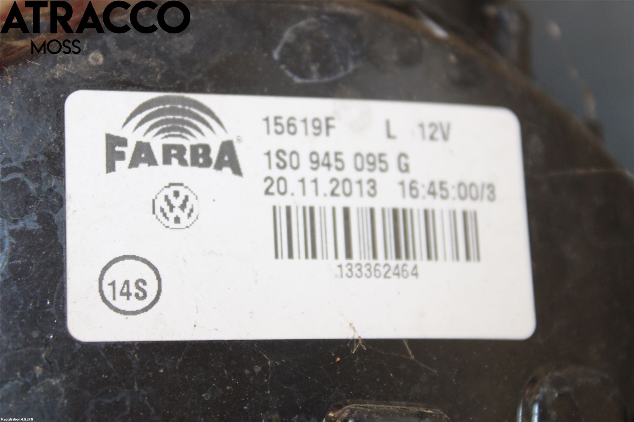 Volkswagen VW UP! / E-UP! Baklykt Venstre