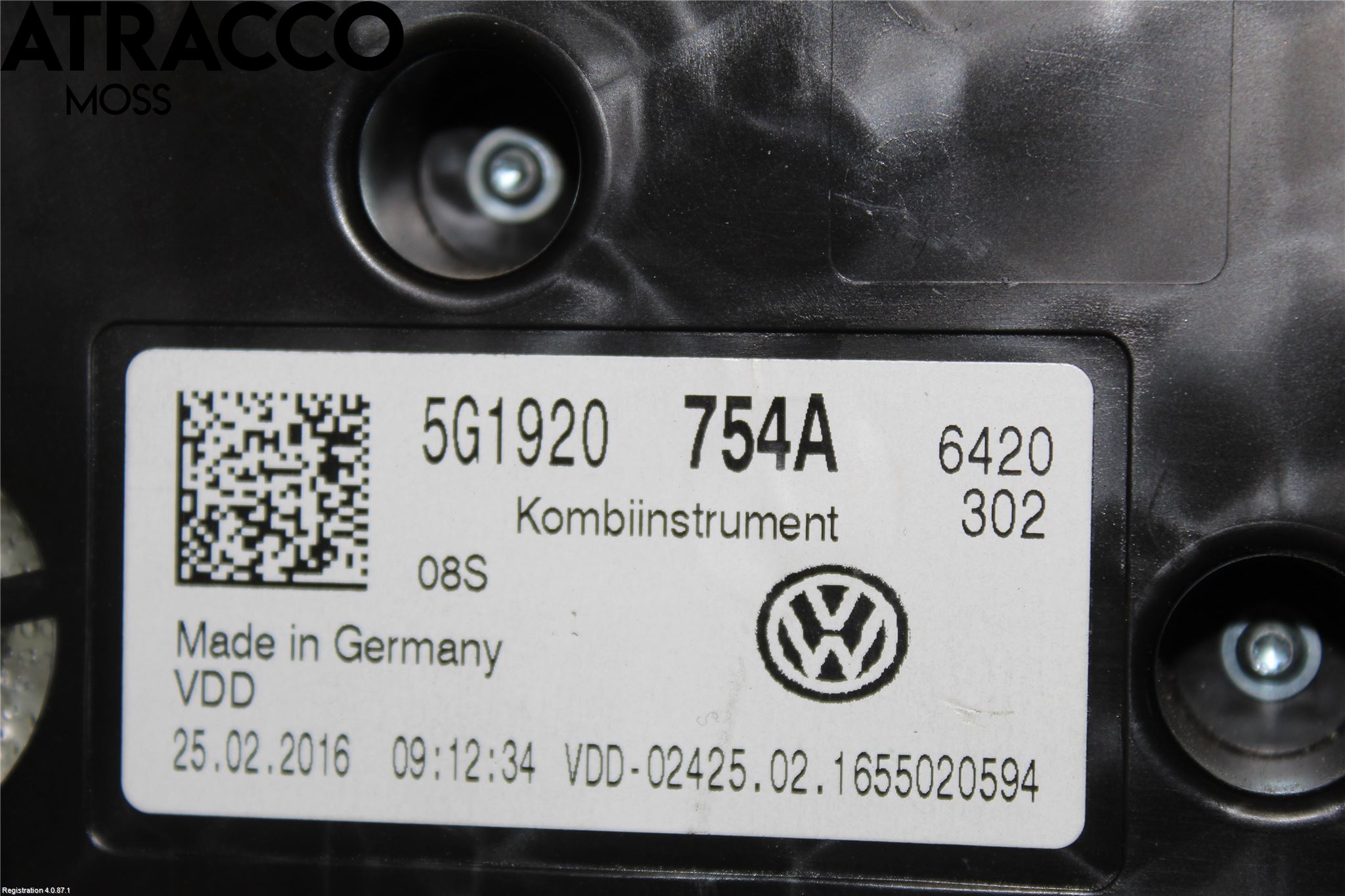 Volkswagen VW GOLF / E-GOLF VII 13-20 Instr Kombinert