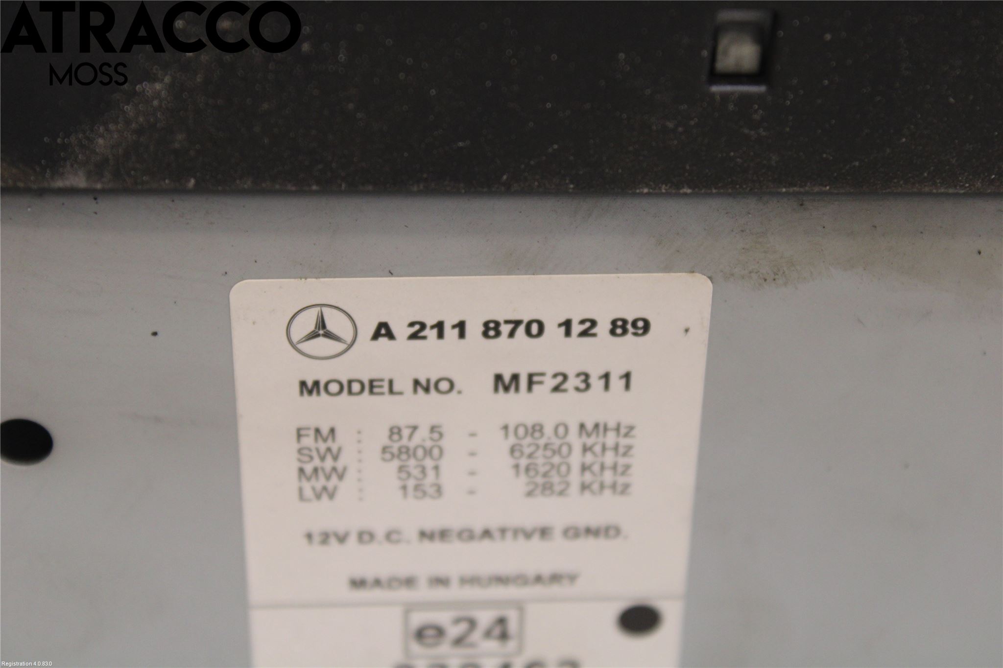 Mercedes-Benz MB E-KLASS (W211) 02-09 Stereo Radio Med Cd