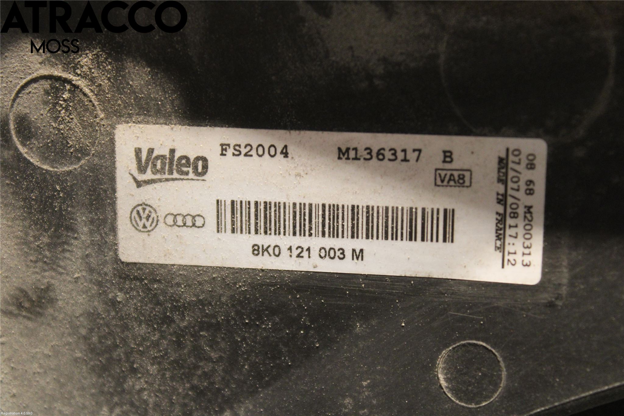 Audi A4/S4 08-11 Kjølevifte Elektrisk