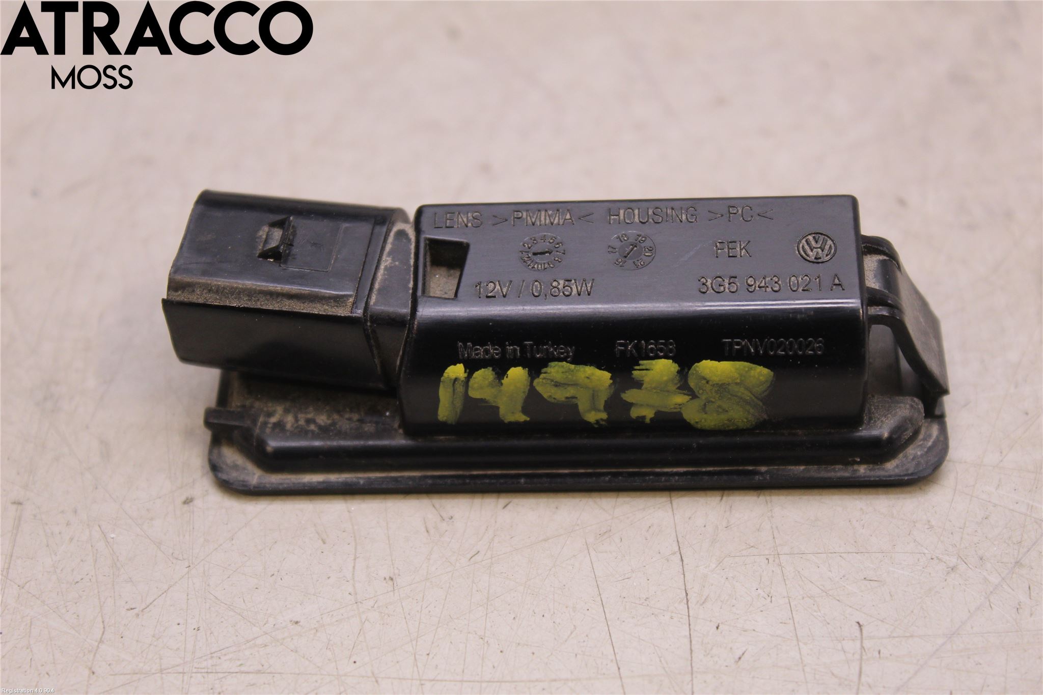 Volkswagen VW GOLF / E-GOLF VII 13-20 Skilt Belysning