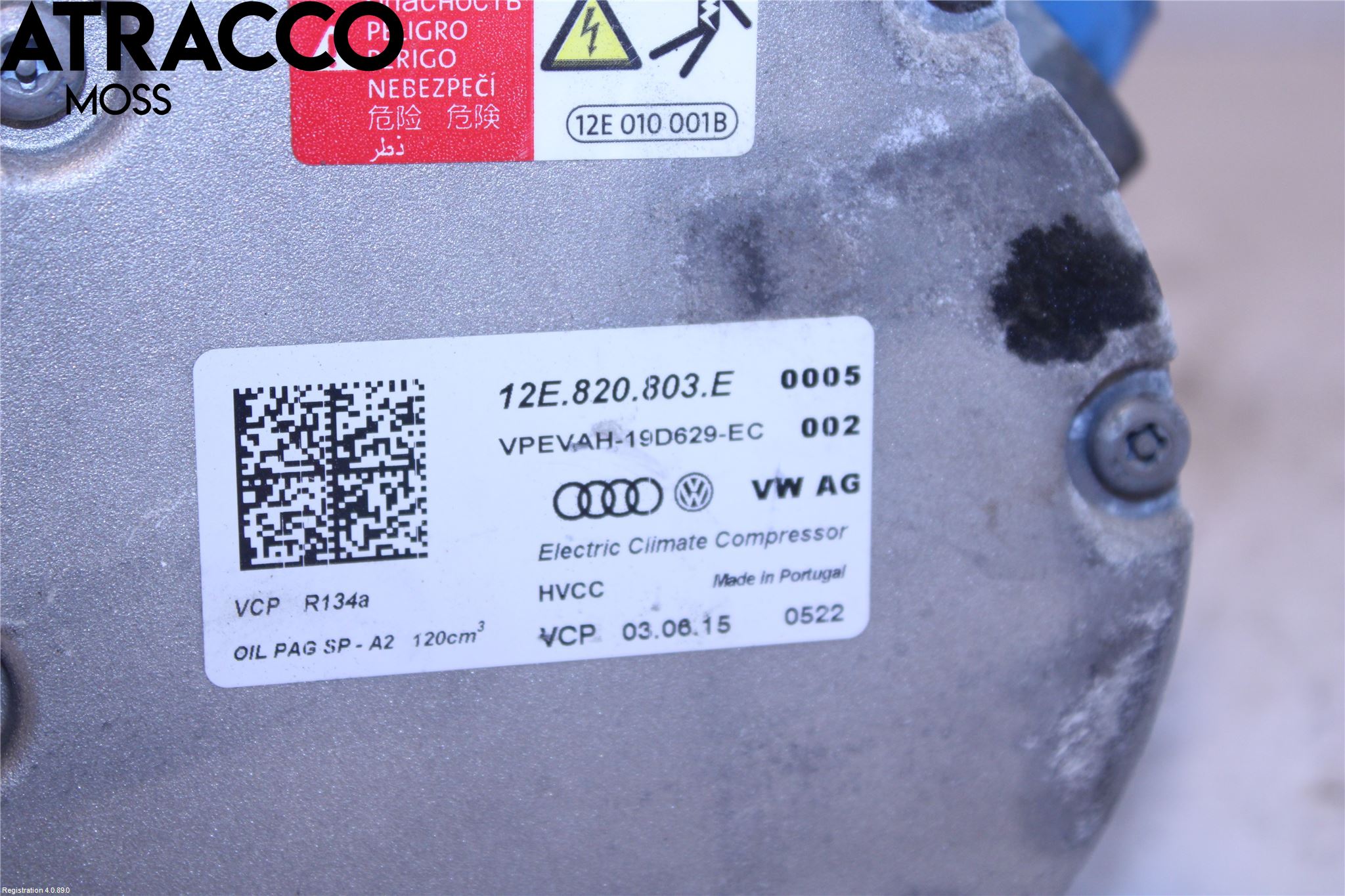 Volkswagen VW GOLF / E-GOLF VII 13-20 Varme Ac Kompressor