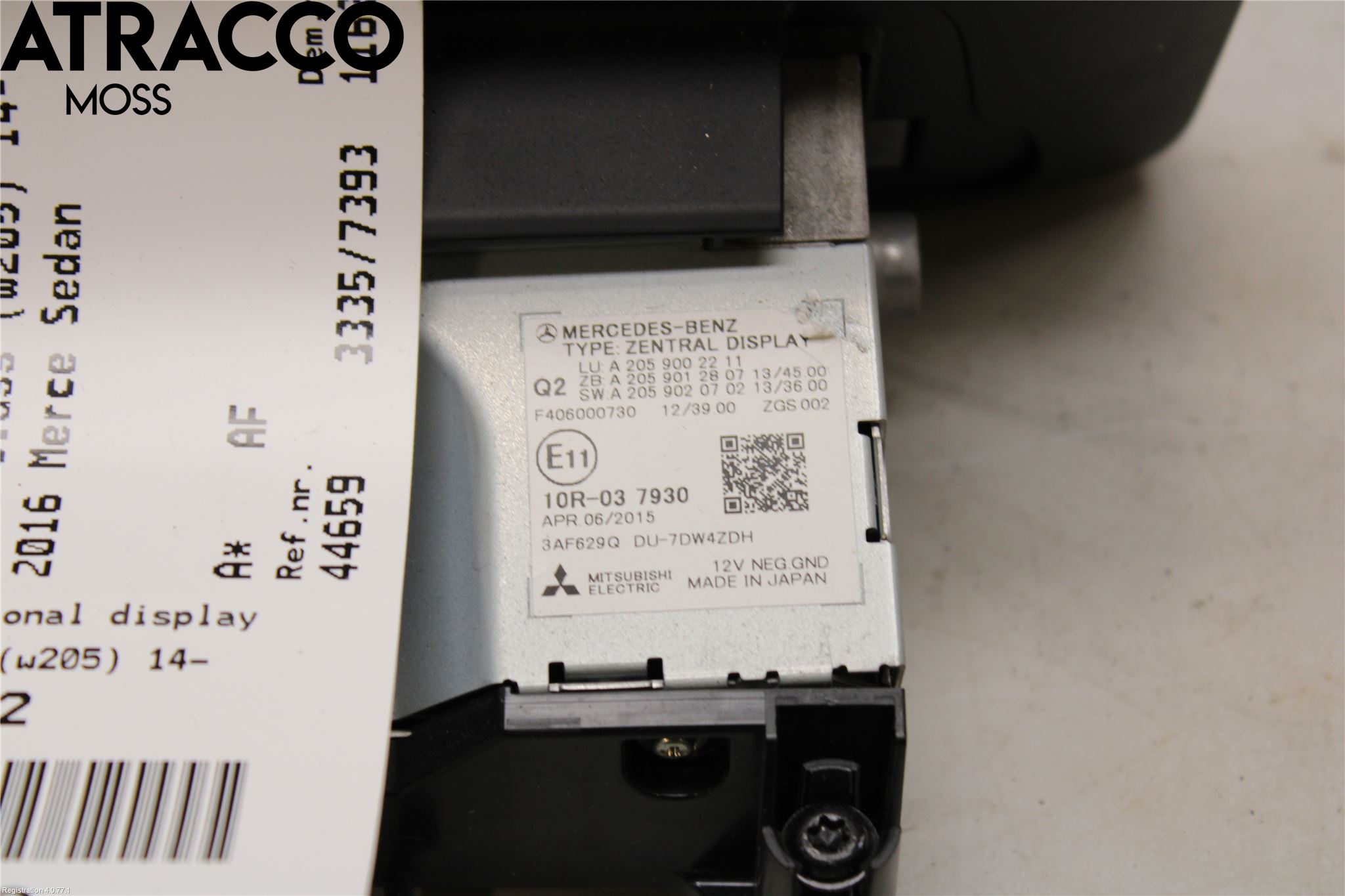 Mercedes-Benz MB C-KLASS (W205) 14-21 Multifunktionsdisplay