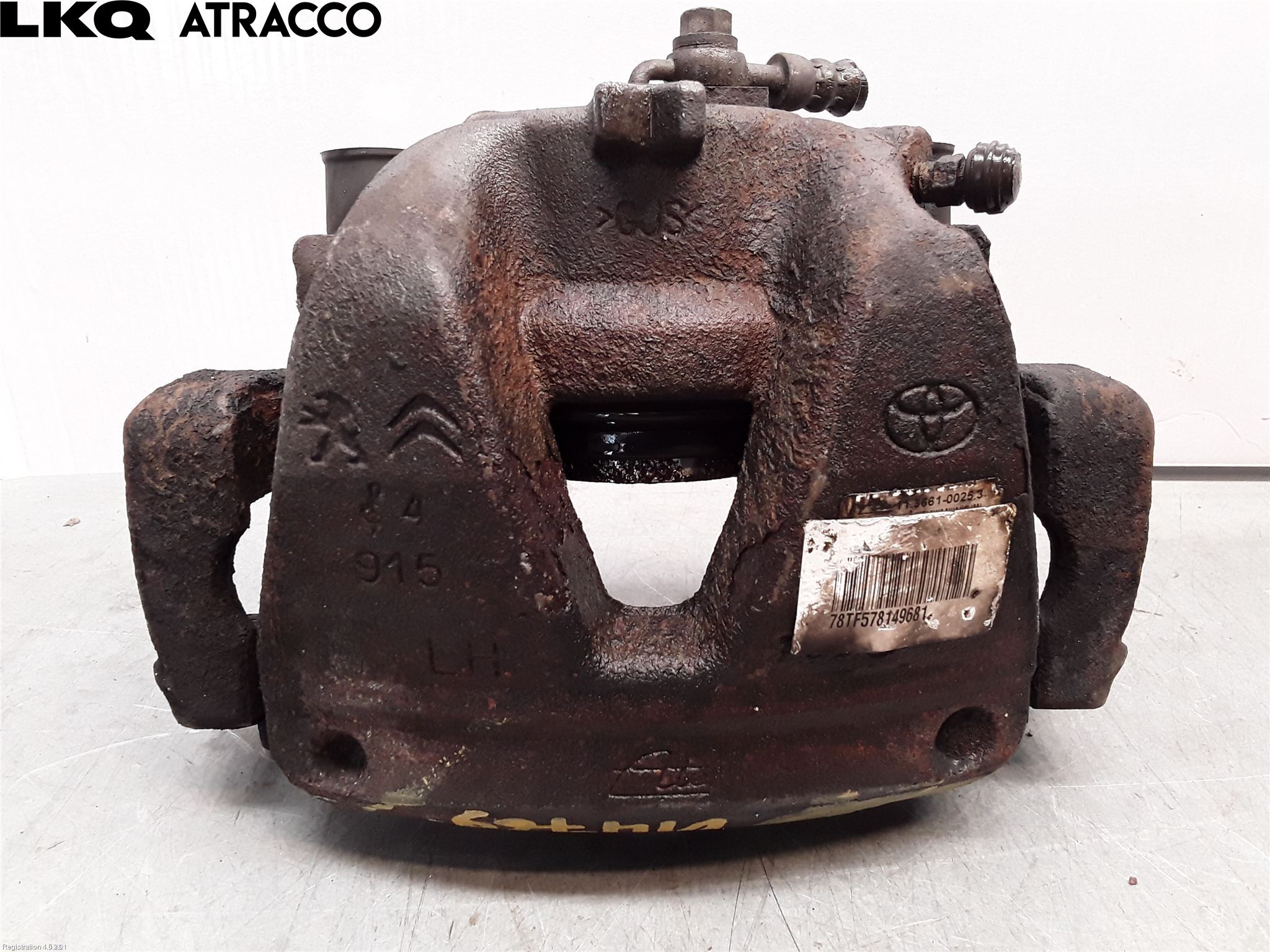 Toyota PROACE II 16- Bremsecaliper Foran Venstre