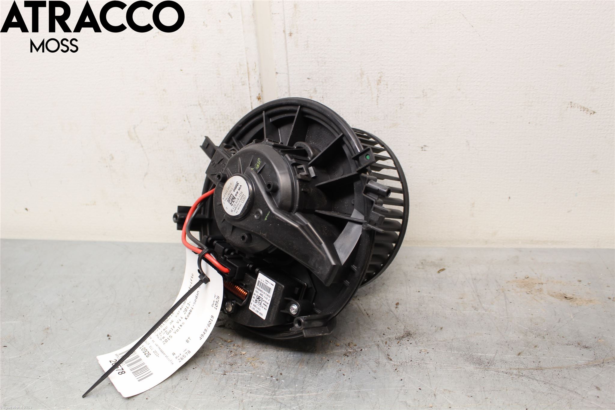 Volkswagen VW GOLF / E-GOLF VII 13-20 Varme Ac Varmeapparatvifte