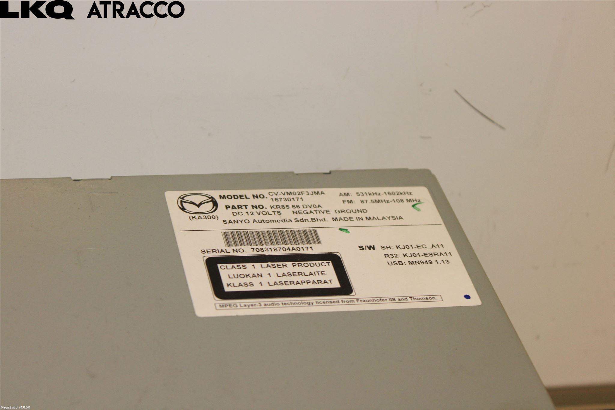 Mazda CX-5 12-17 Stereo Radio Med Cd