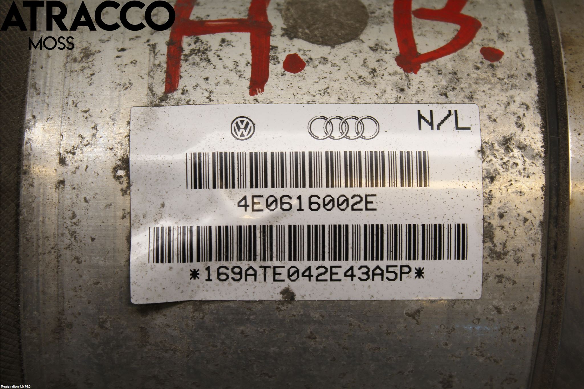 Audi A8/S8 4E  02-09 Nivåreg Belg - Luftpute