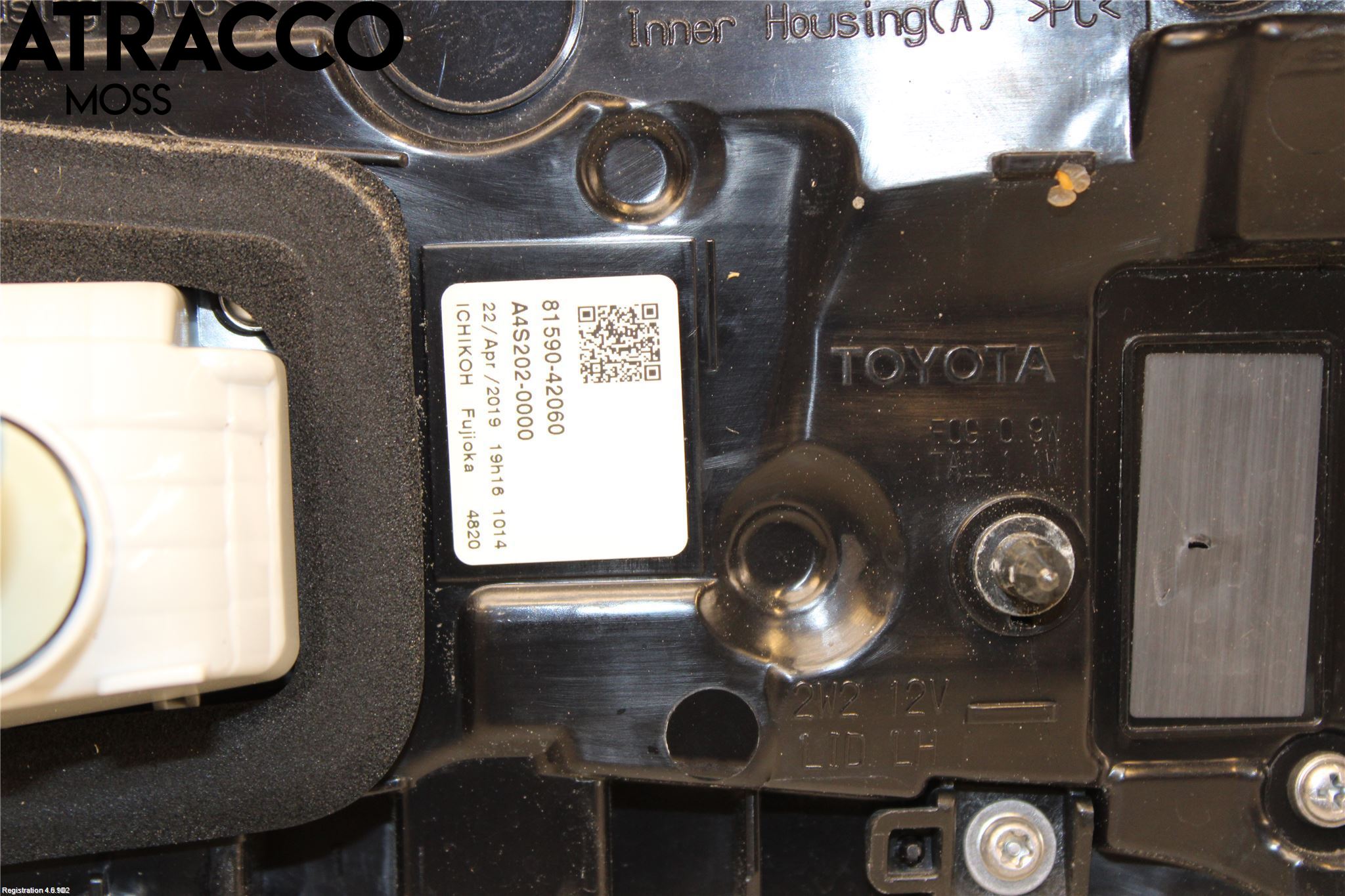 Toyota RAV4 19- Baklykt Venstre  På Luke(Indre