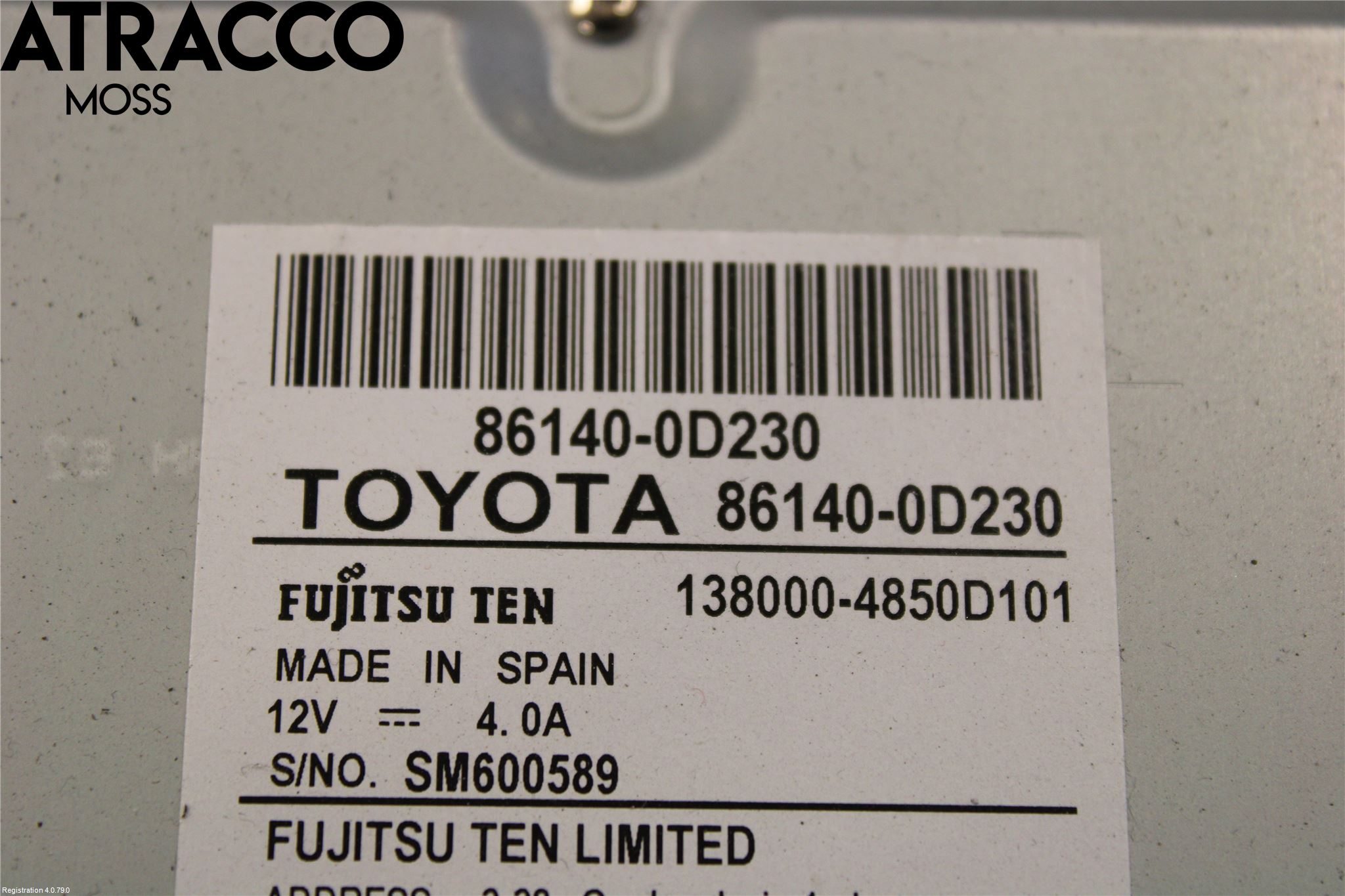 Toyota YARIS XP130 15-20 Stereo Radio Med Cd