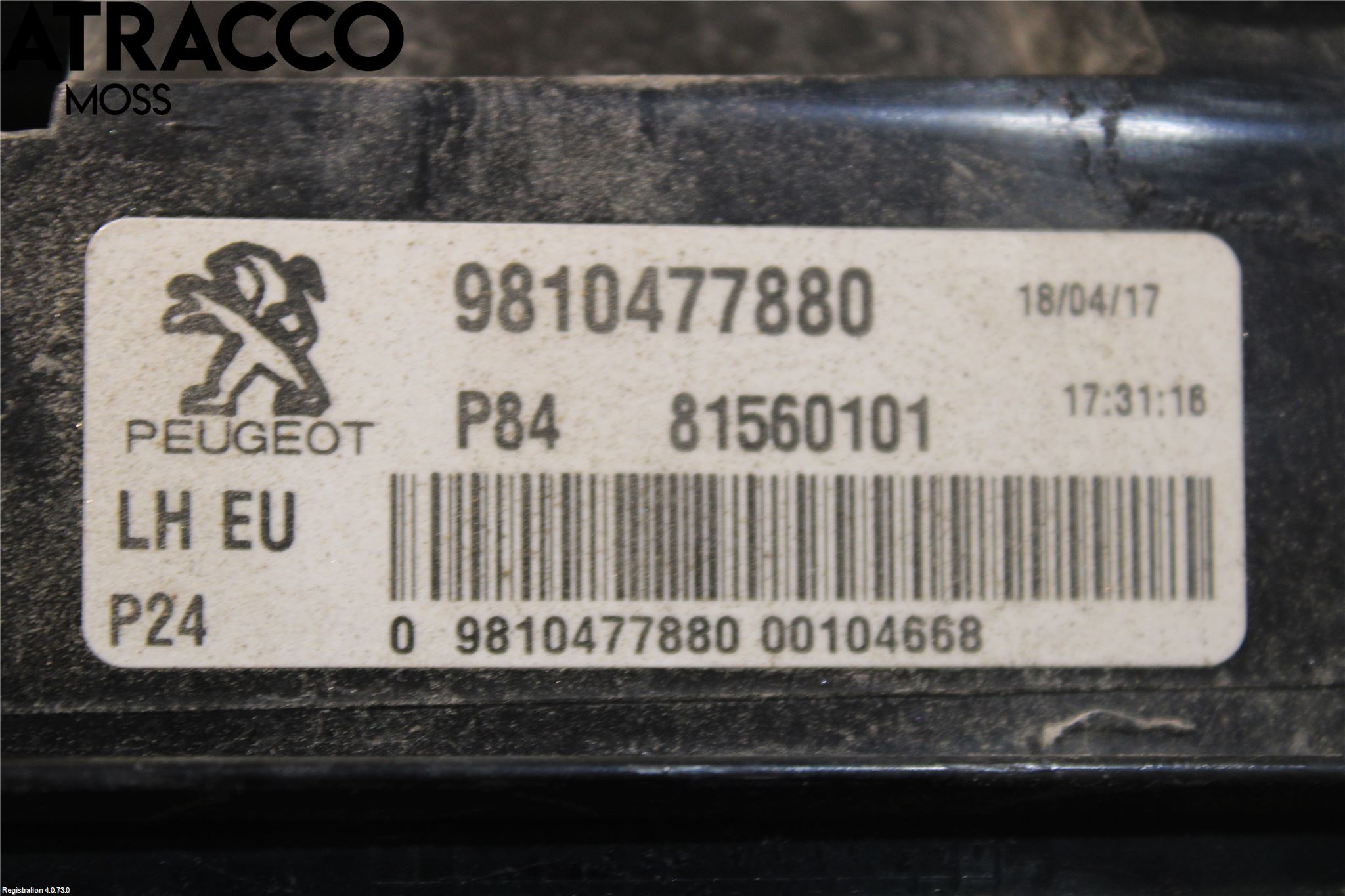 Peugeot 3008 17-24 Baklykt Venstre  På Luke(Indre