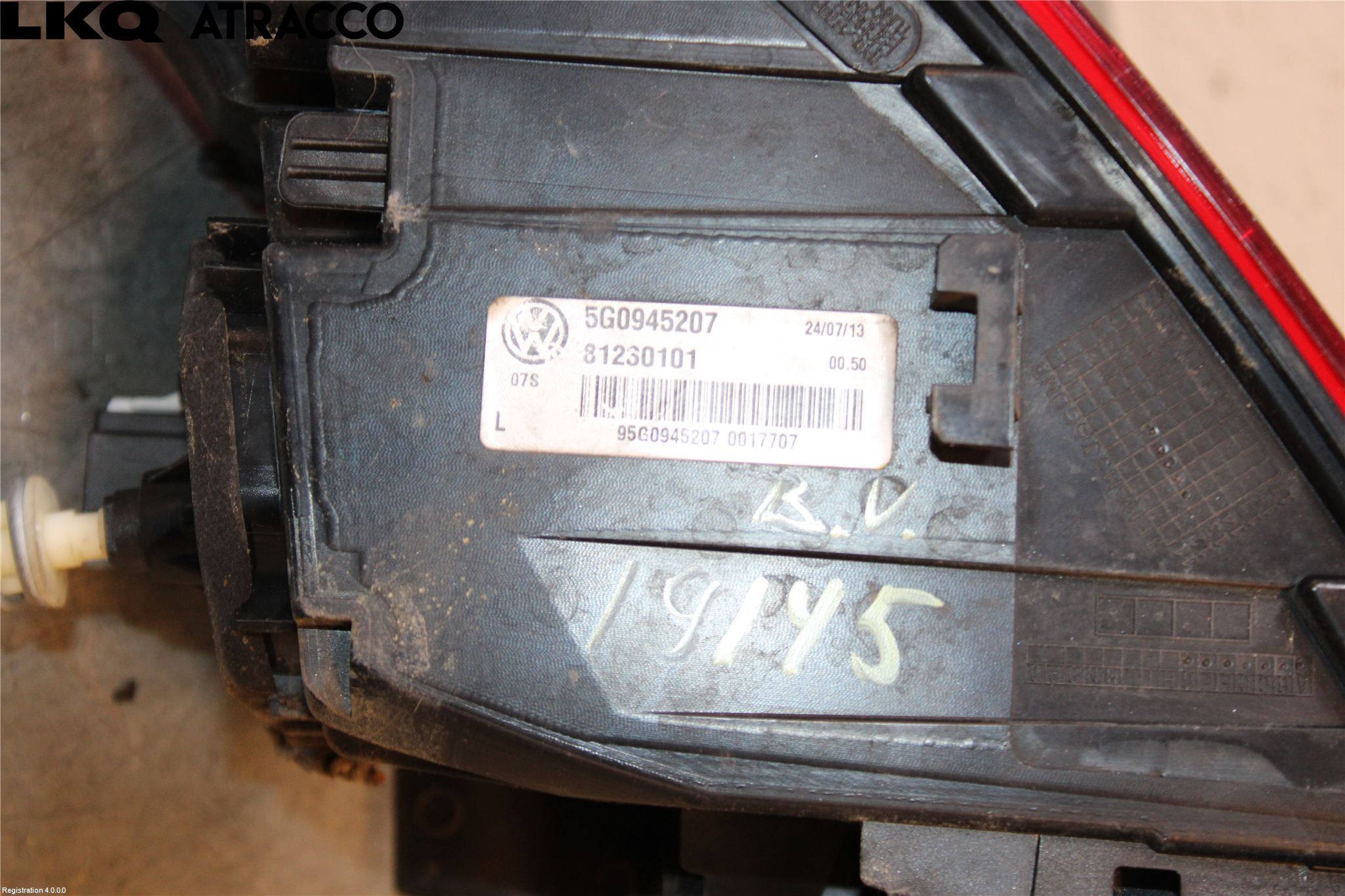 Volkswagen VW GOLF / E-GOLF VII 13-20 Baklykt Venstre