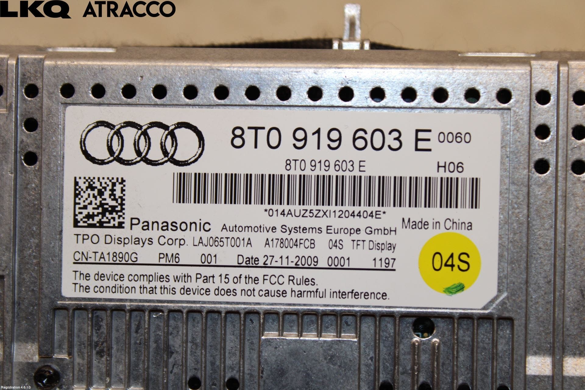 Audi A4/S4 08-11 Multifunktionsdisplay