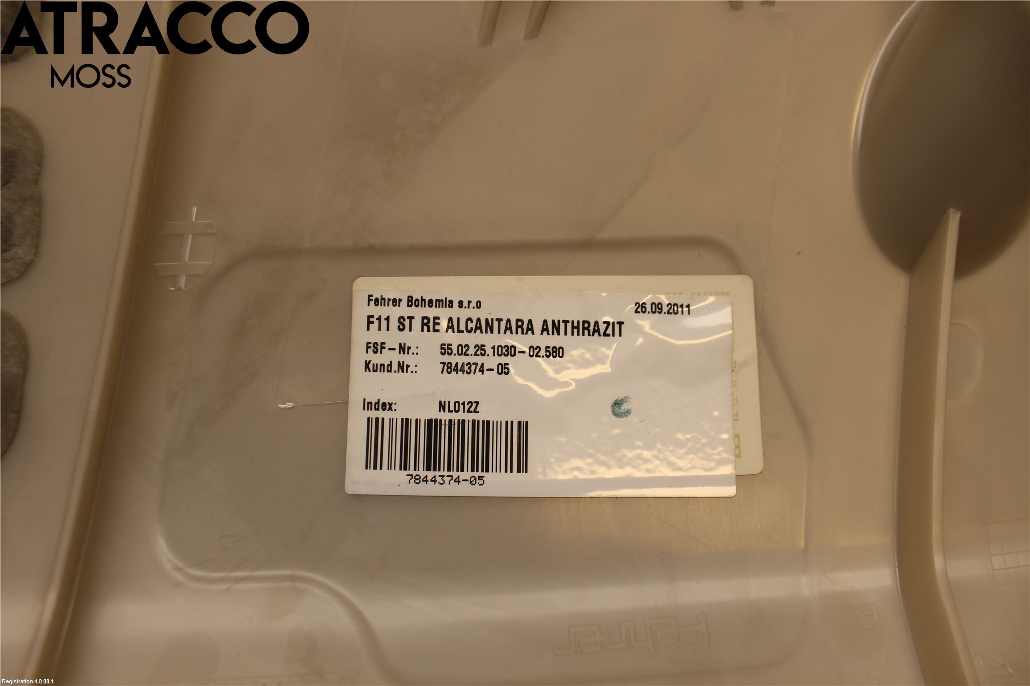 BMW 5 F10/F11/F18 09-17 Innredning Sidedel Baksete