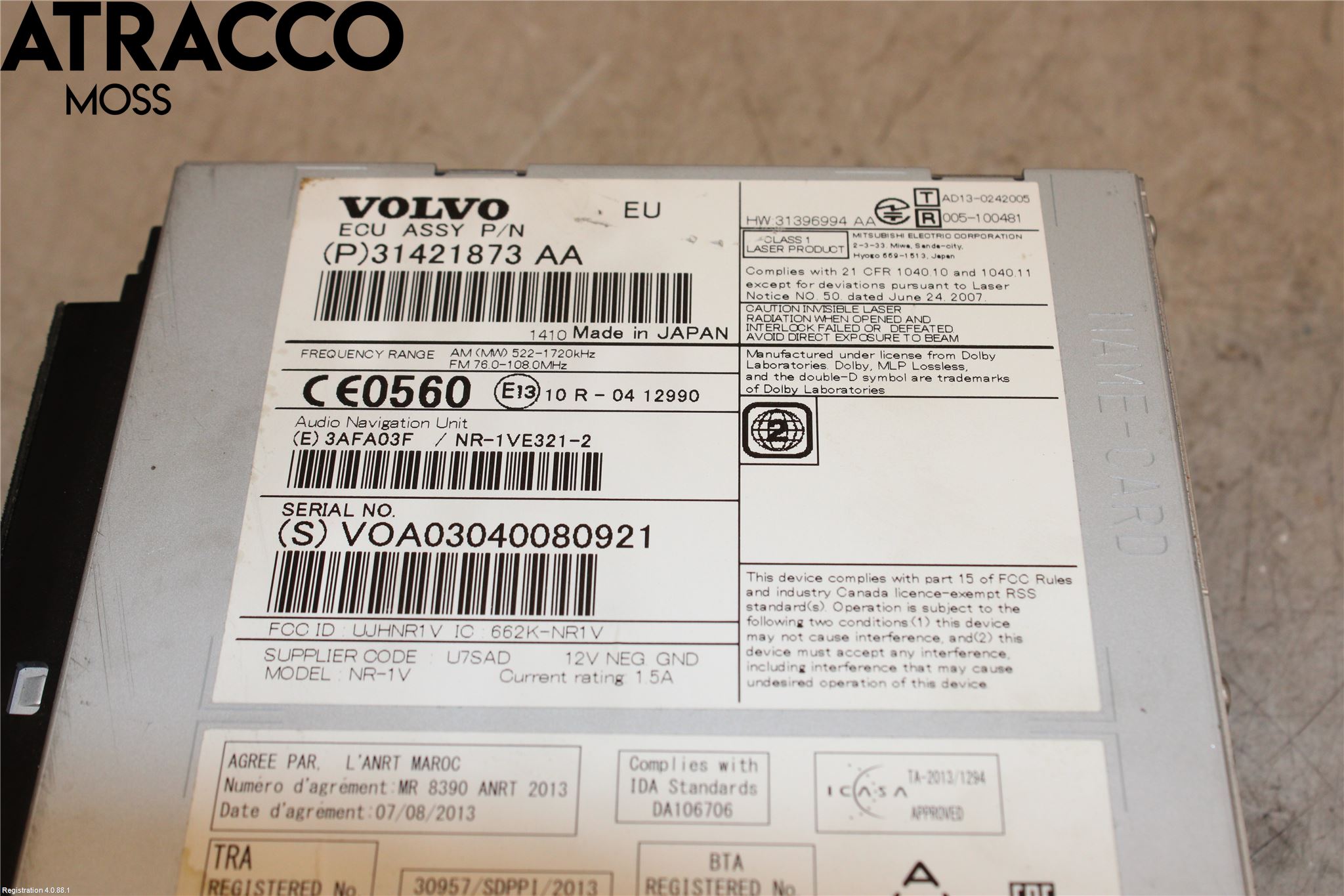 Volvo V40 12-19 Stereo Radio Med Cd