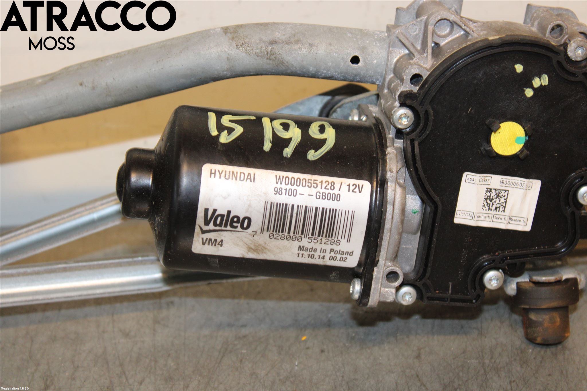 Hyundai i20 GB 15-20 Viskermotor Frontrute