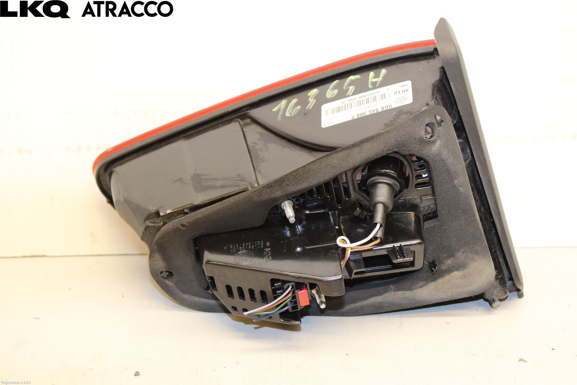 Volkswagen VW GOLF / E-GOLF VII 13-20 Baklykt Høyre  På Luke(Indre)