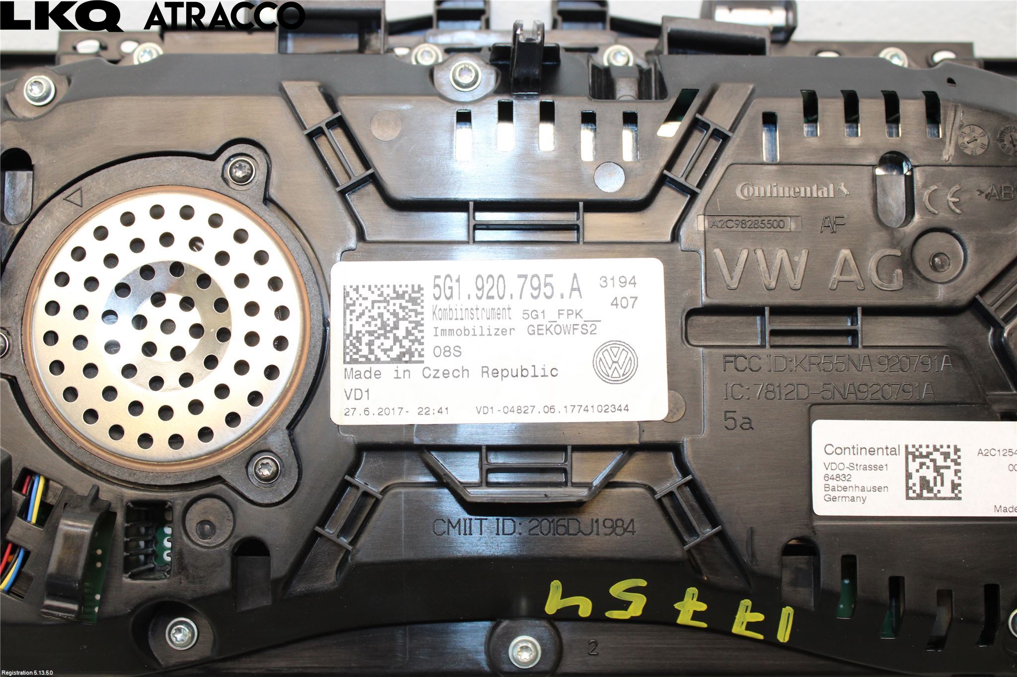Volkswagen VW GOLF / E-GOLF VII 13-20 Instr Speedometer