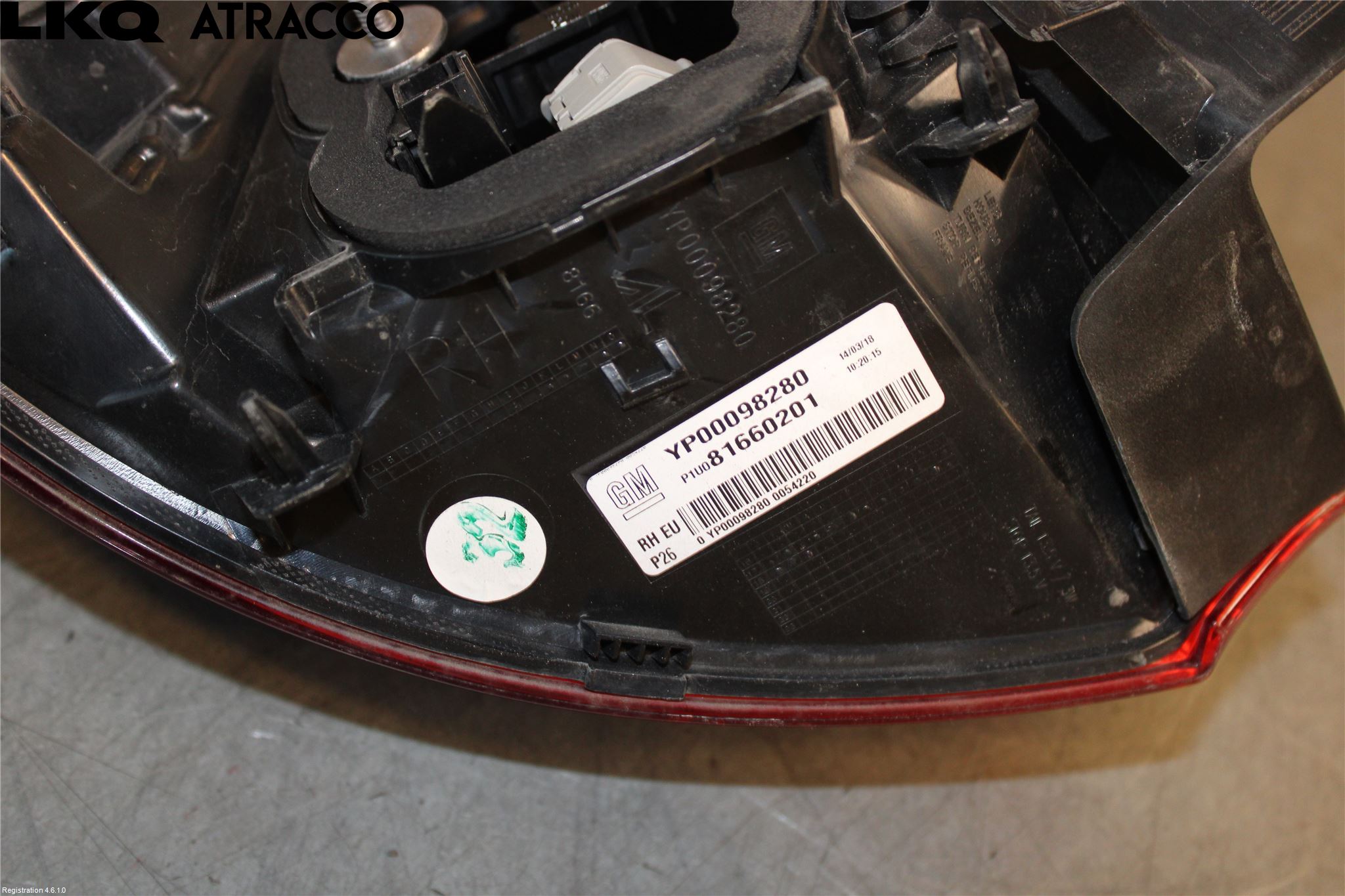 Opel GRANDLAND X 18- Baklykt Høyre