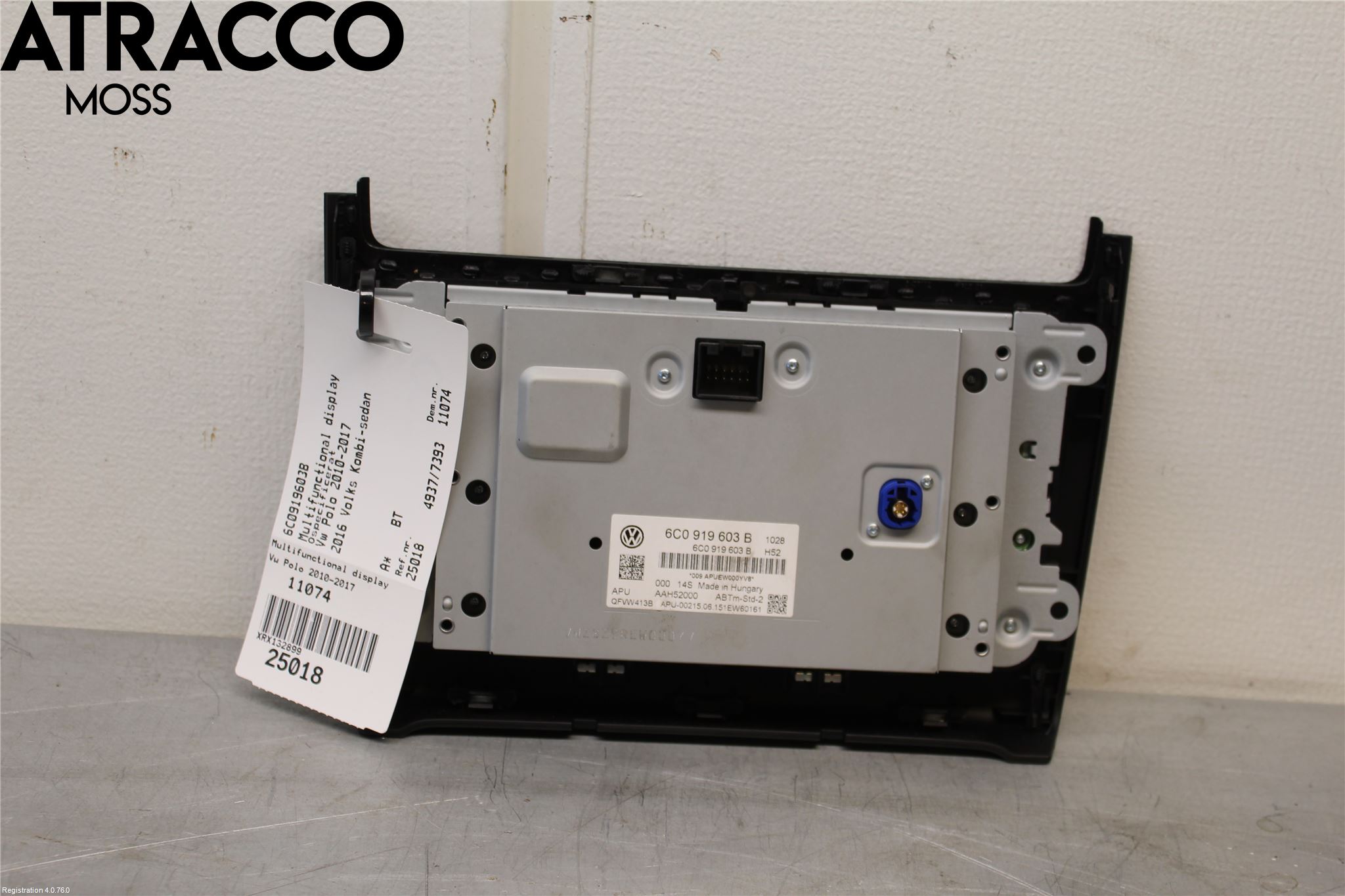 Volkswagen VW POLO 10-17 Multifunktionsdisplay