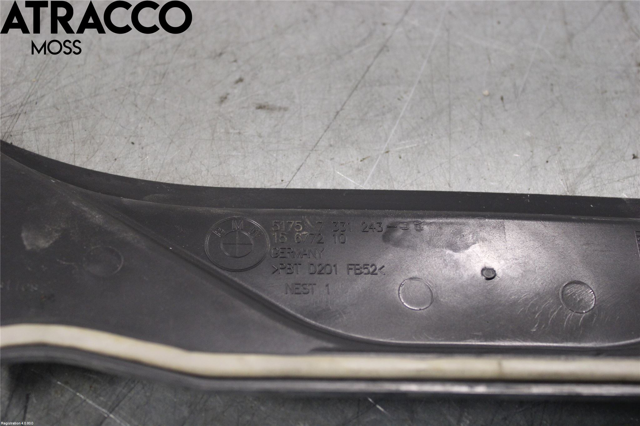 BMW 4 F32/F33/F82/F83 13-20 Visker Deksel-Grill-Under Frr