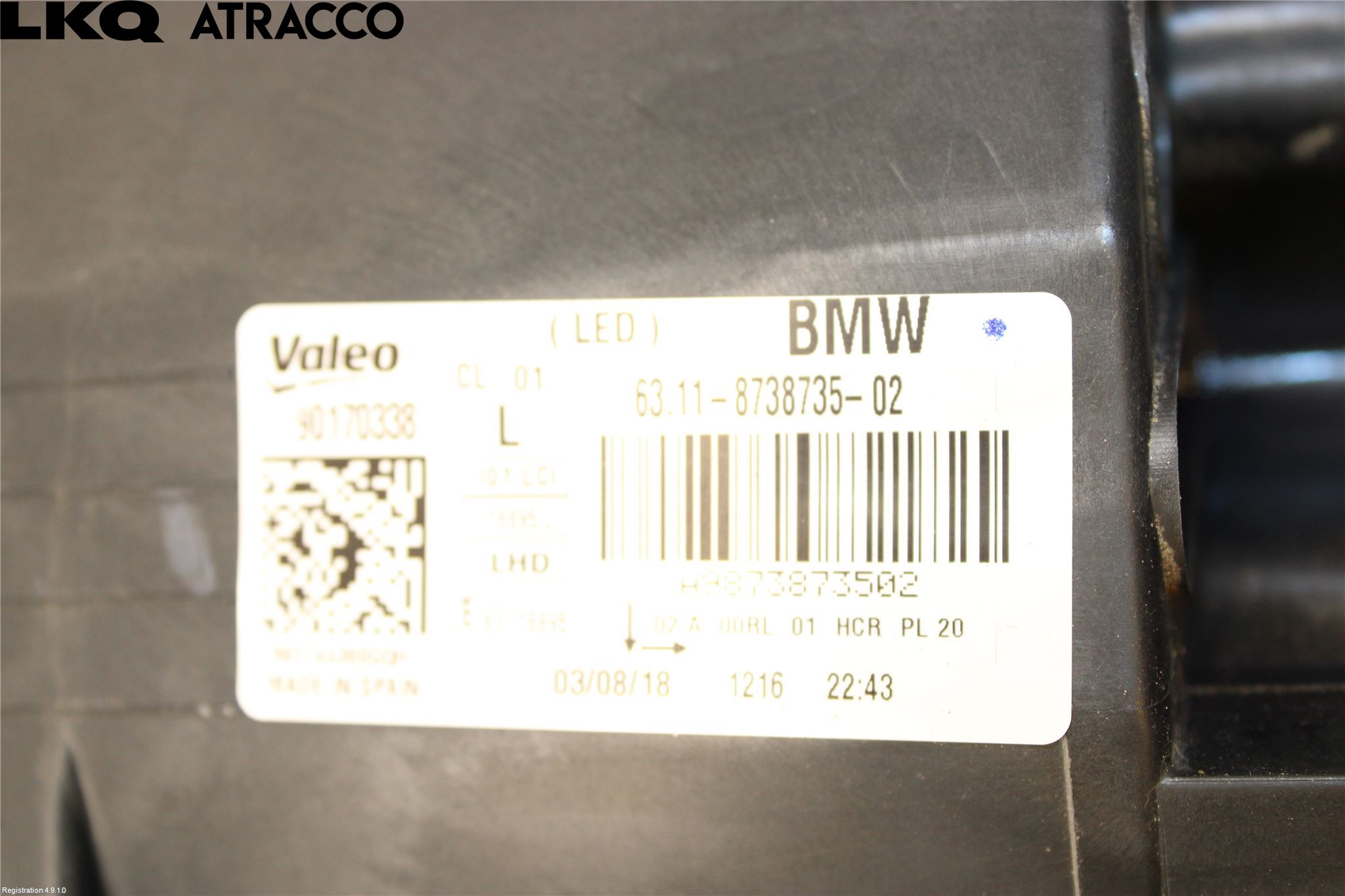 BMW i3 I01 13-22 Frontlykt Venstre