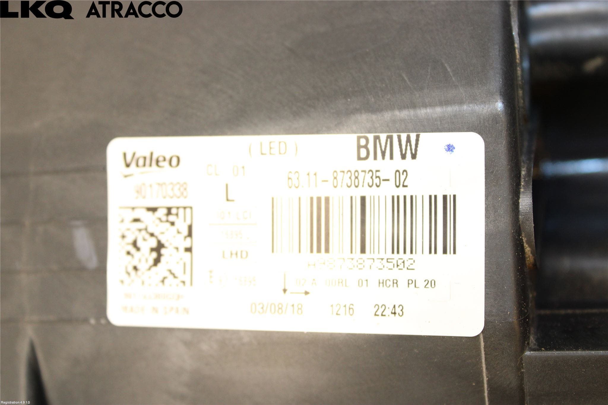 BMW i3 I01 13-22 Frontlykt Venstre