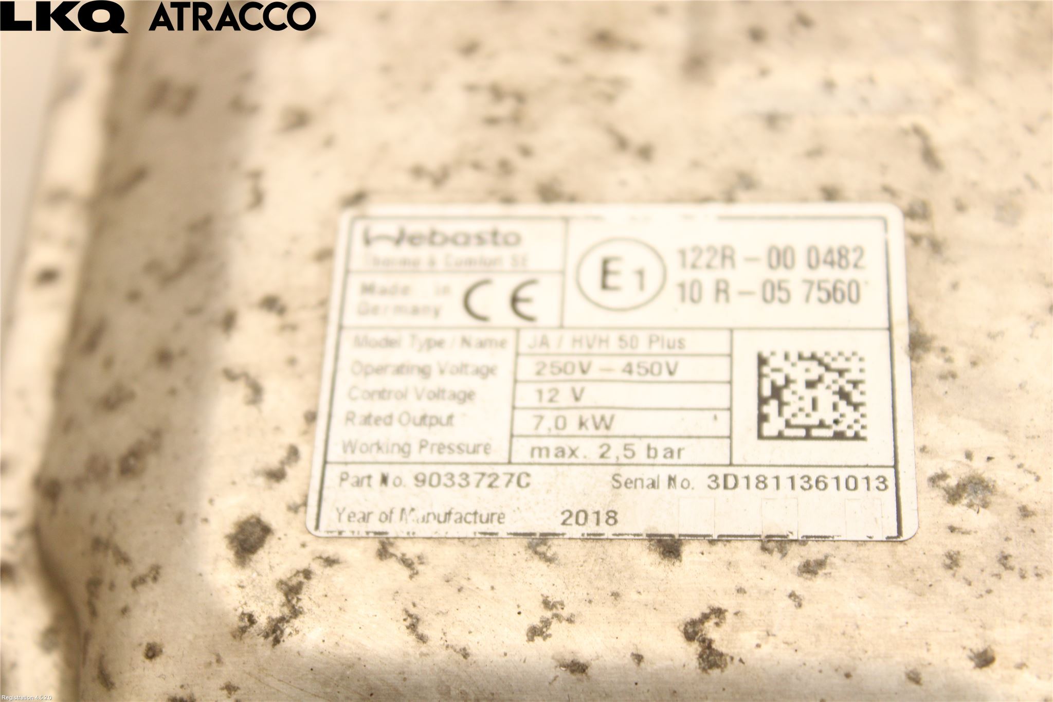 Jaguar I-PACE 18- Värme Cellpaket/Elektriskt